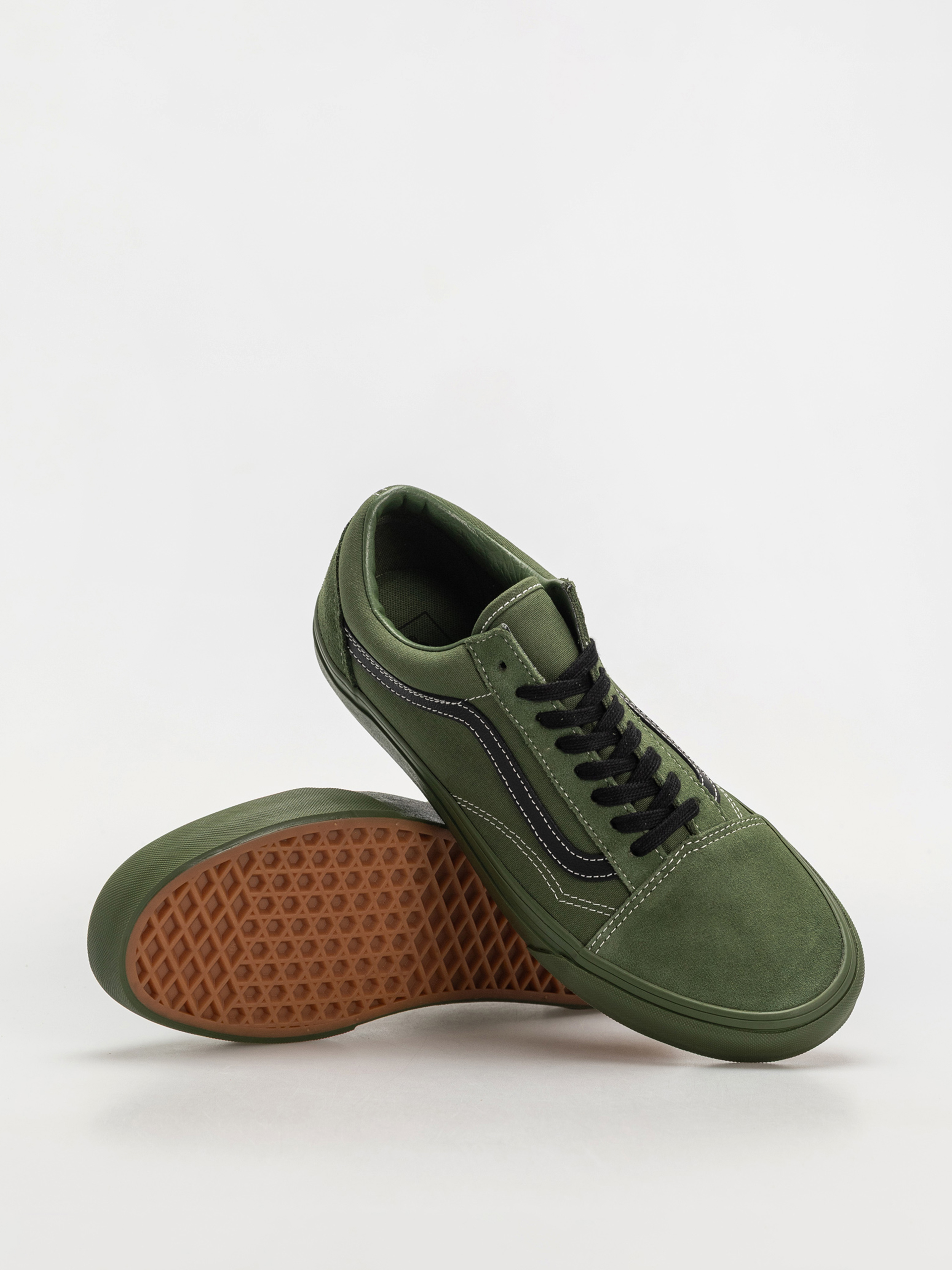 Vans Old Skool Shoes (mono pop green/black)