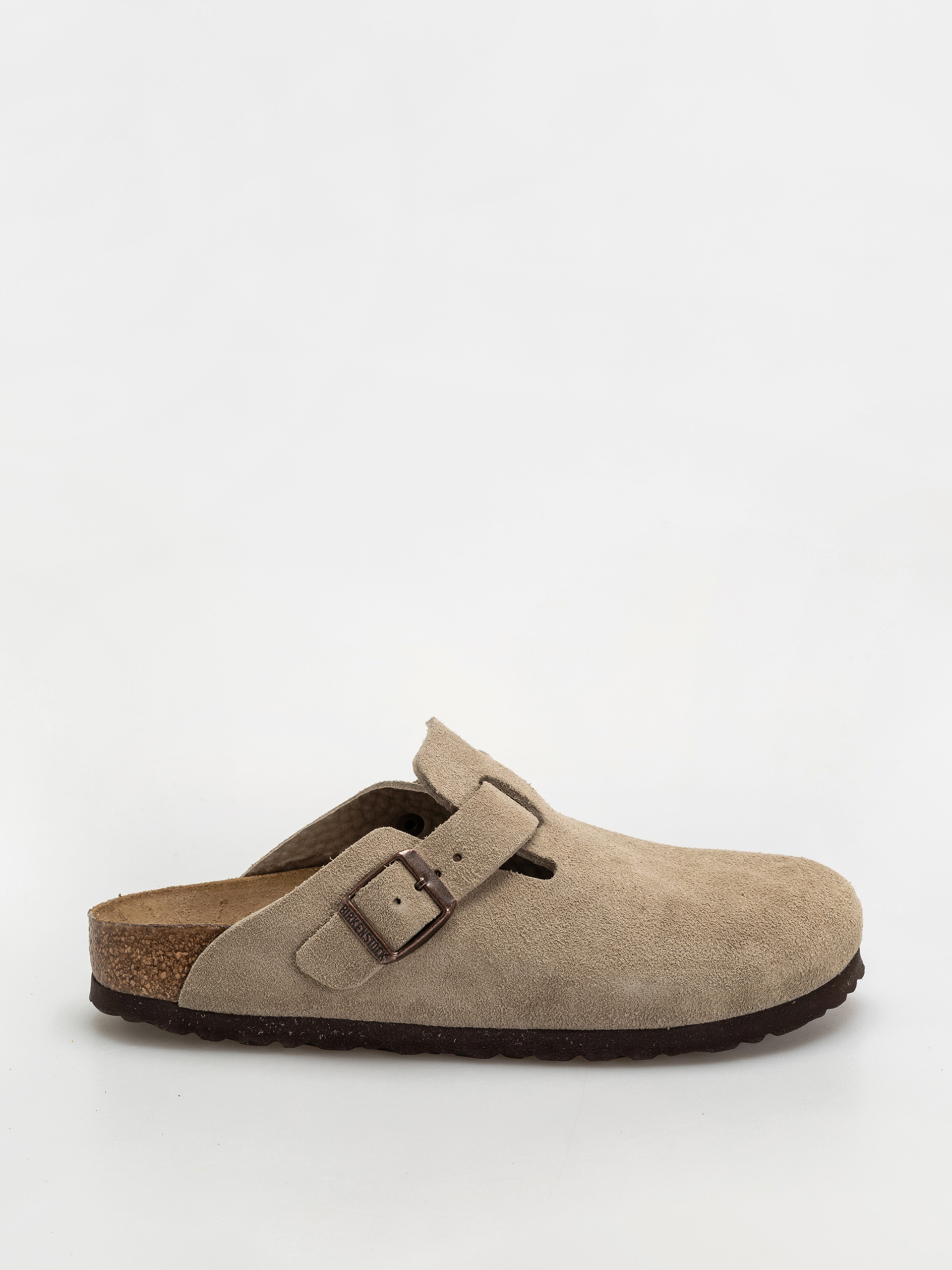 Birkenstock Boston Suede Leather Narrow Wmn Flip Flops (taupe)