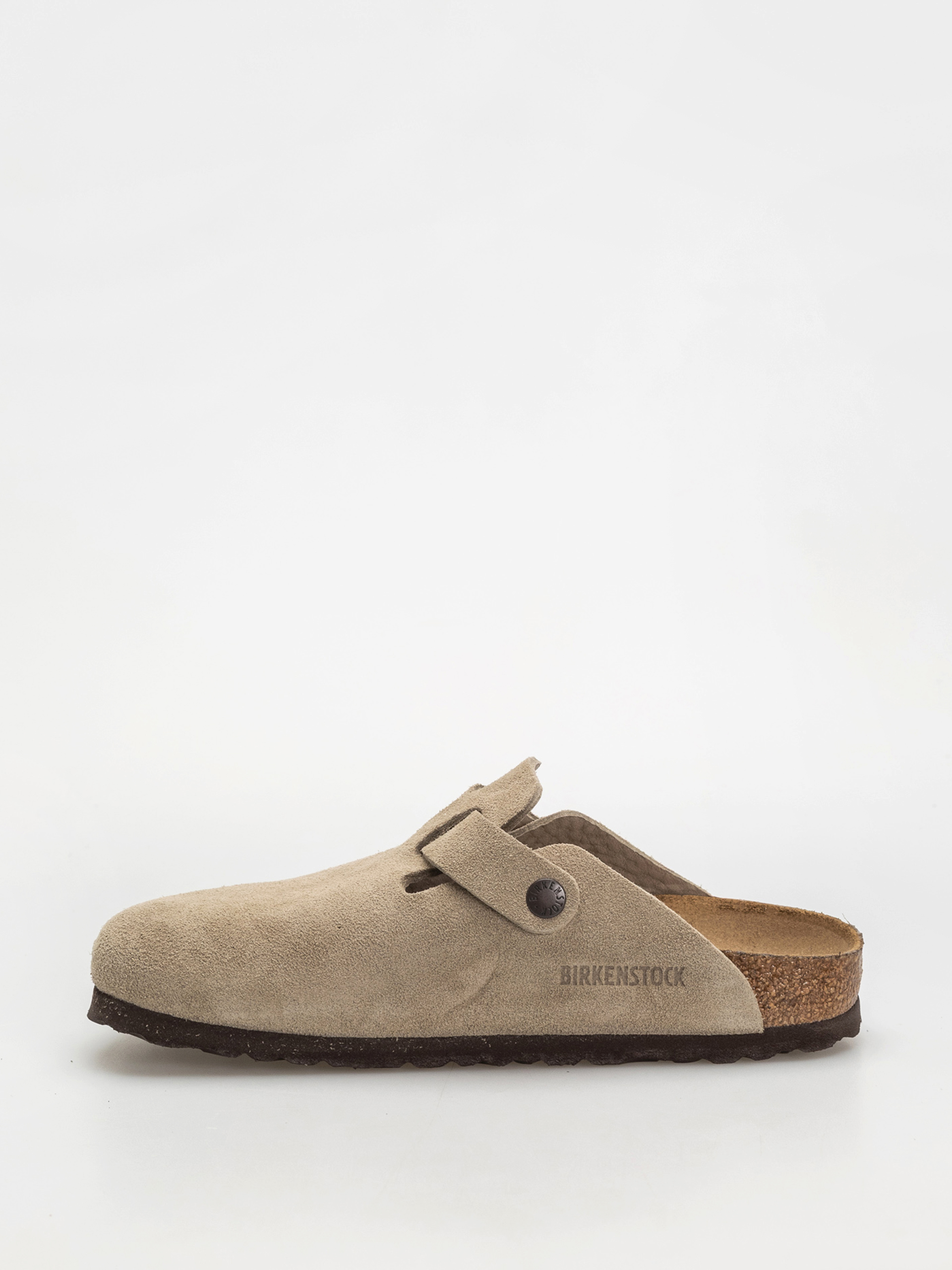 Birkenstock Boston Suede Leather Narrow Wmn Flip-flops (taupe)