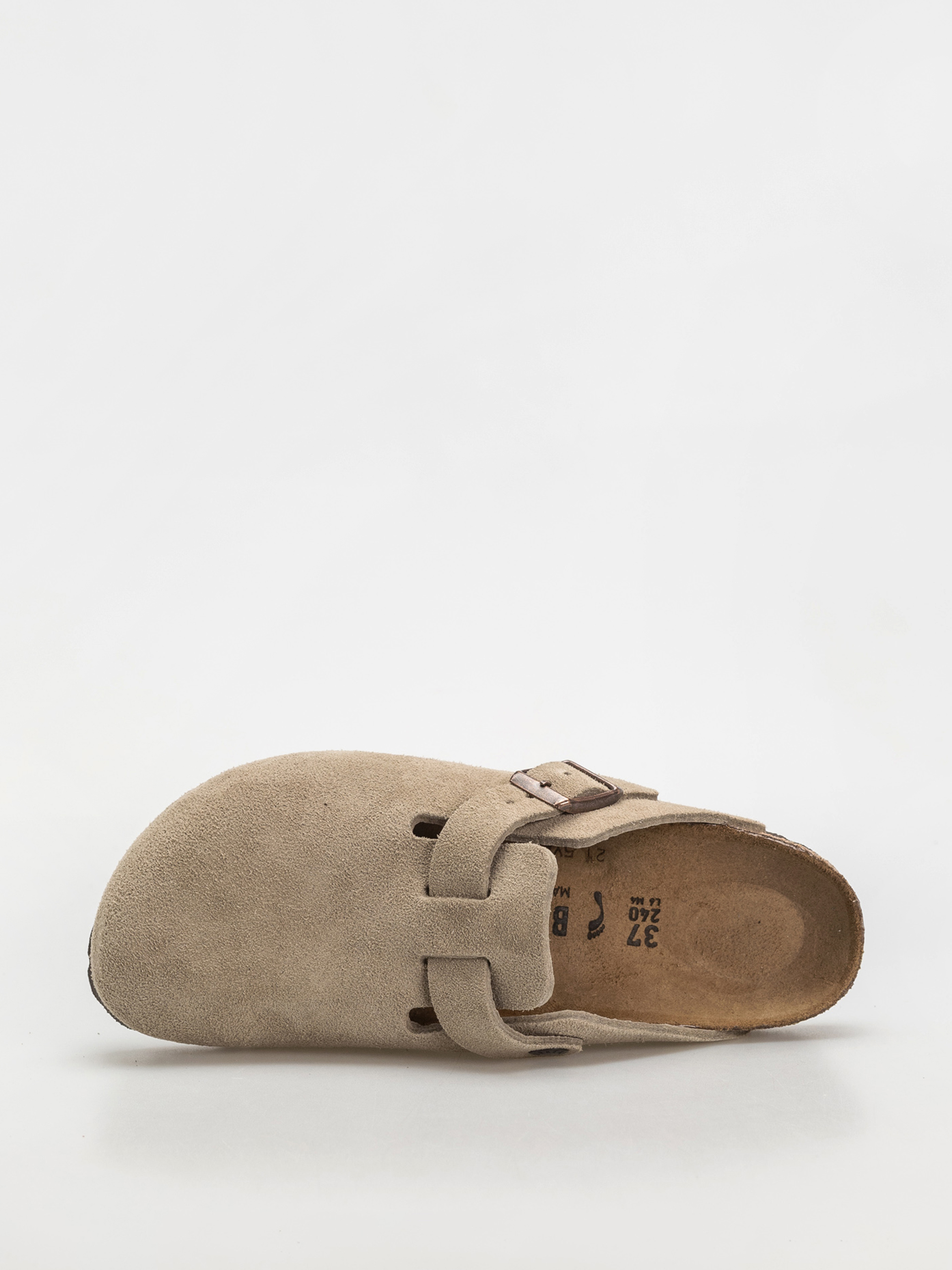Birkenstock Boston Suede Leather Narrow Wmn Flip-flops (taupe)