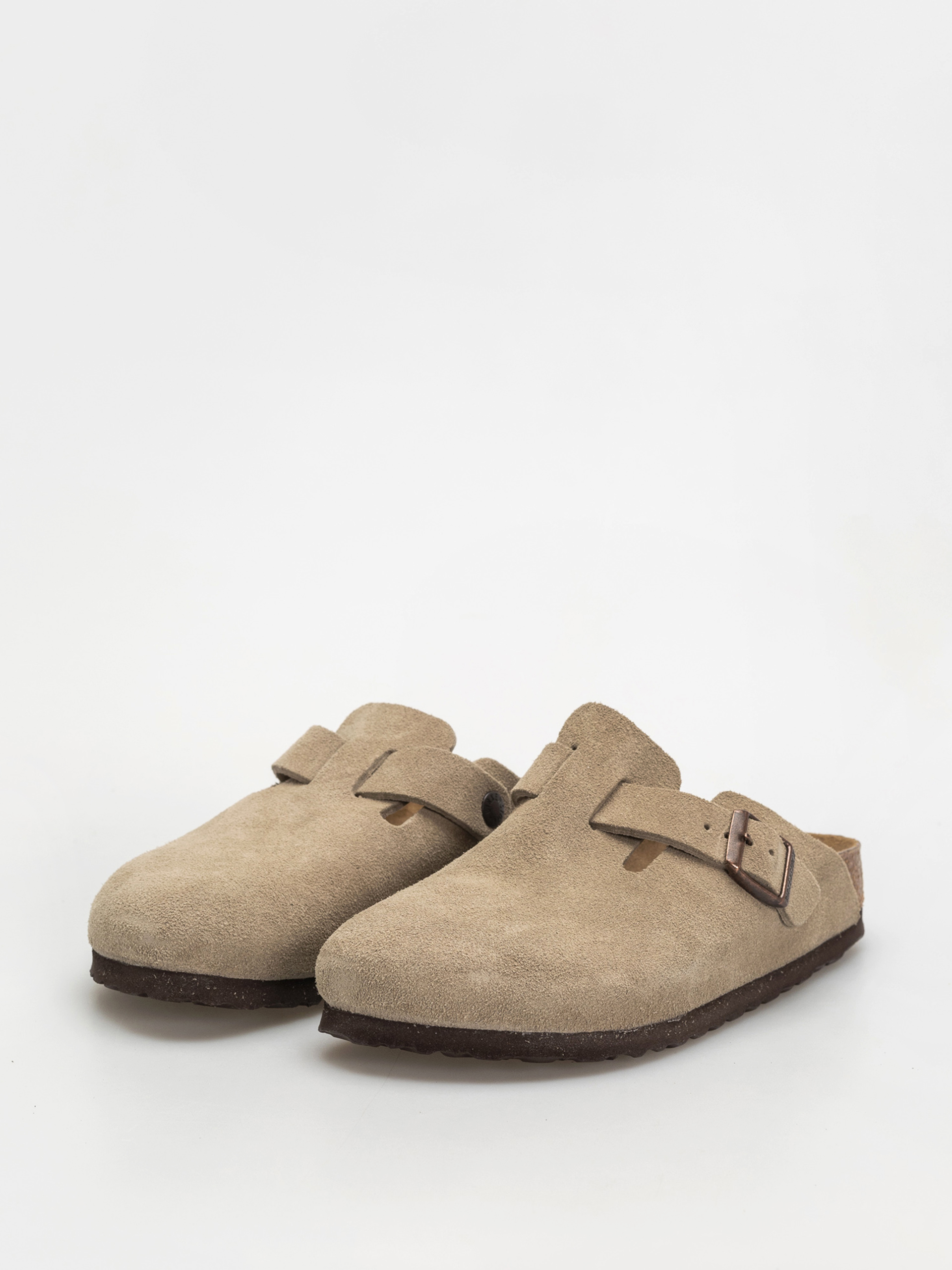 Birkenstock Boston Suede Leather Narrow Wmn Flip Flops (taupe)