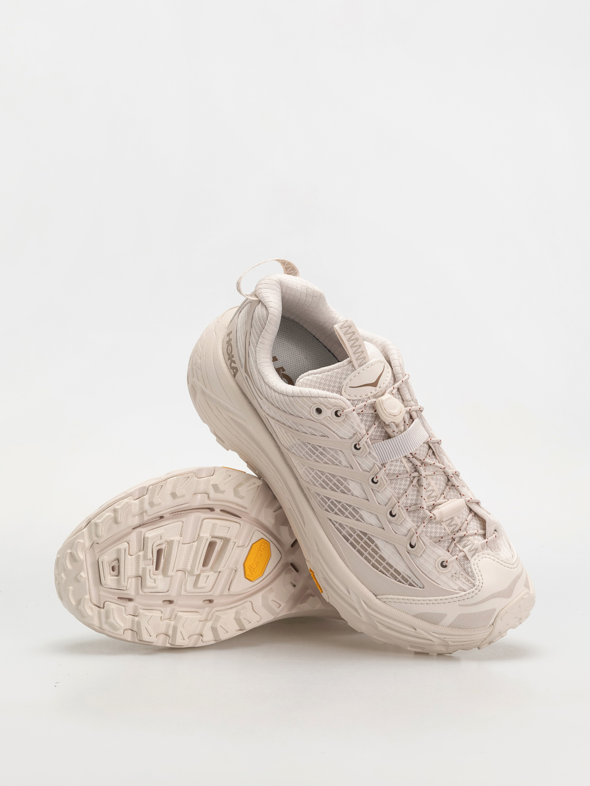 Hoka Mafate Three 2 Grid Shoes (rose cream stucco)