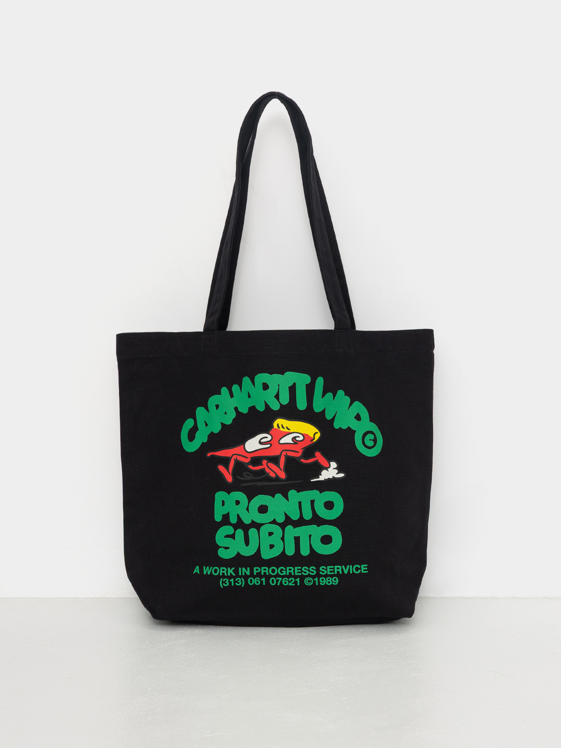 Carhartt WIP Schultertasche Canvas Graphic Tote (pronto print/black)