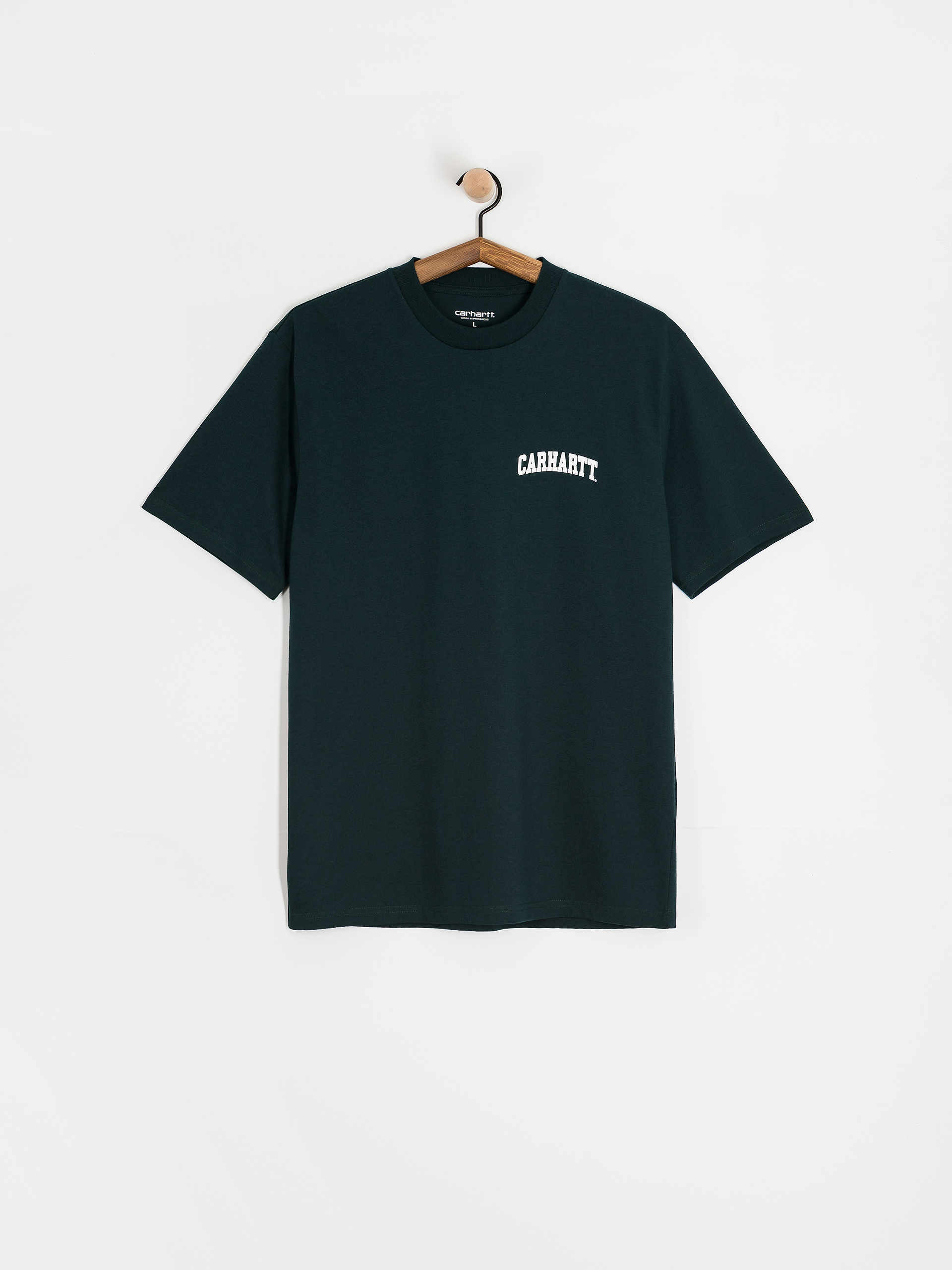 Carhartt WIP University Script T-shirt (deep lagoon/white)