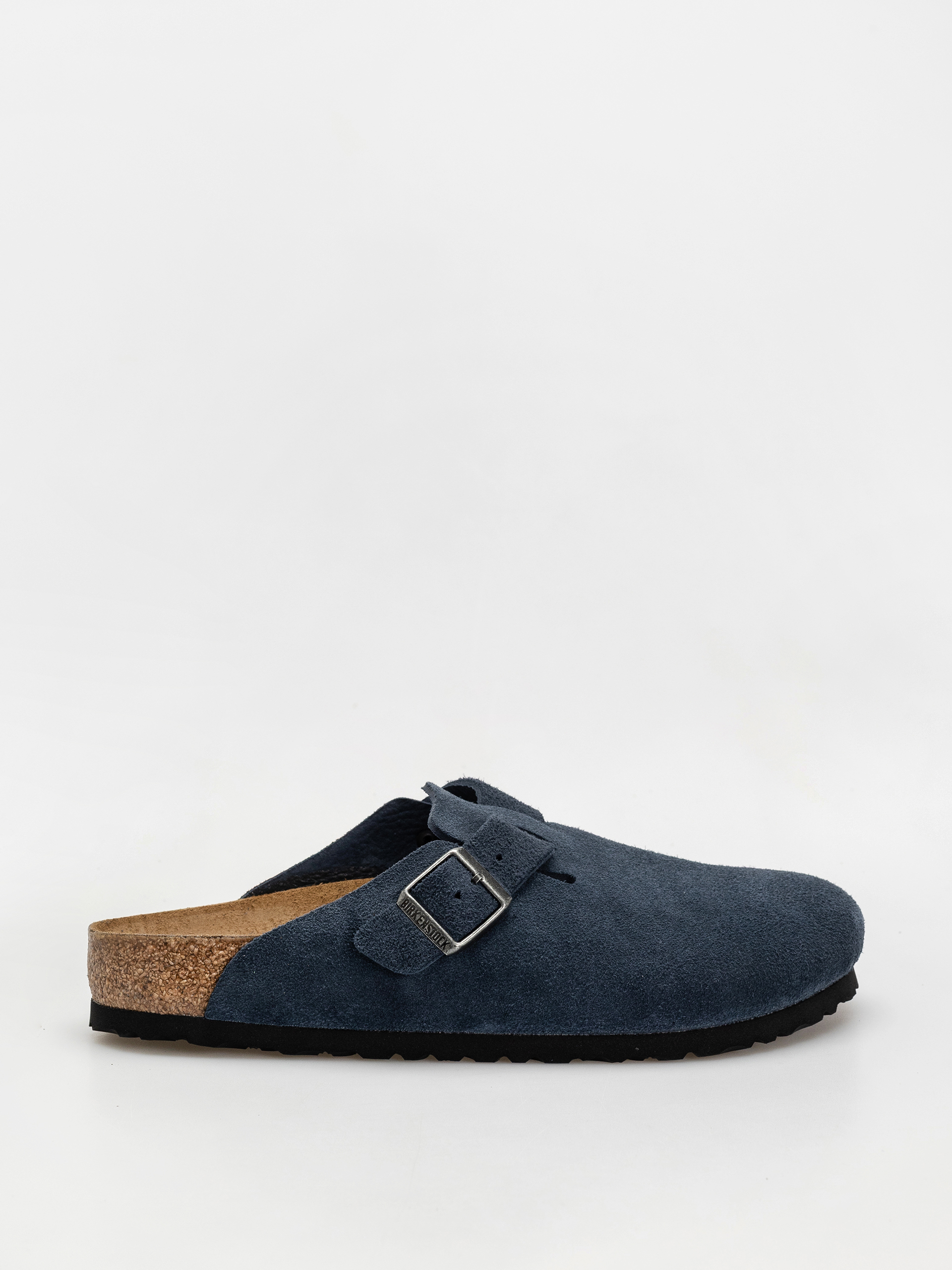 Birkenstock Boston Suede Leather Regular Flip Flops (new navy)