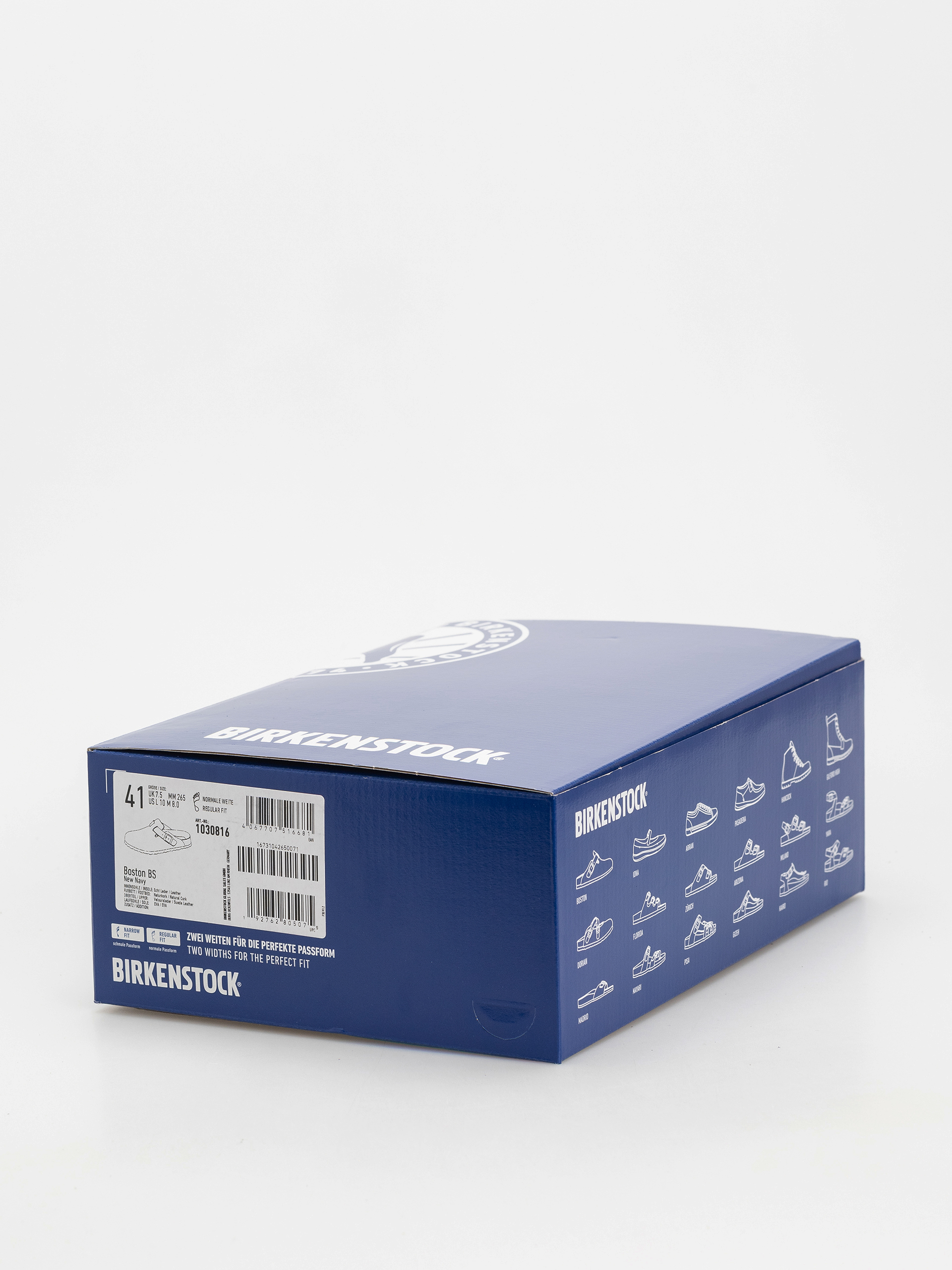 Birkenstock Boston Suede Leather Regular Flip-flops (new navy)