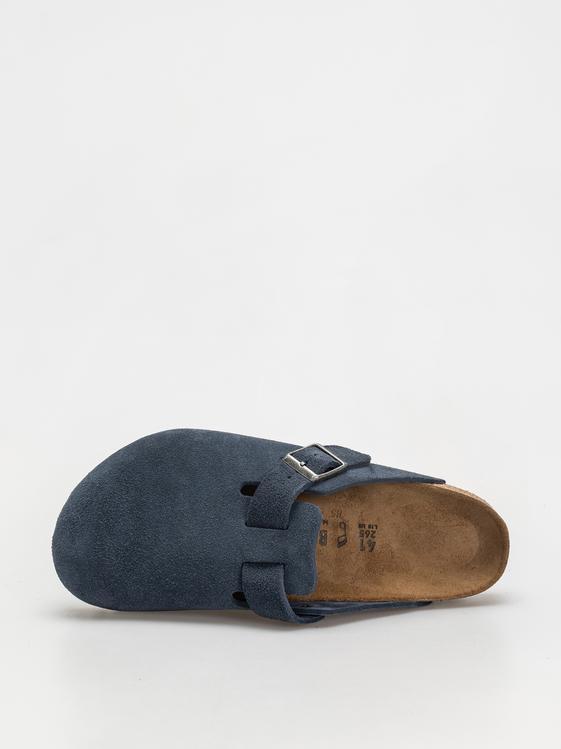 Birkenstock Boston Suede Leather Regular Flip-flops - navy blue