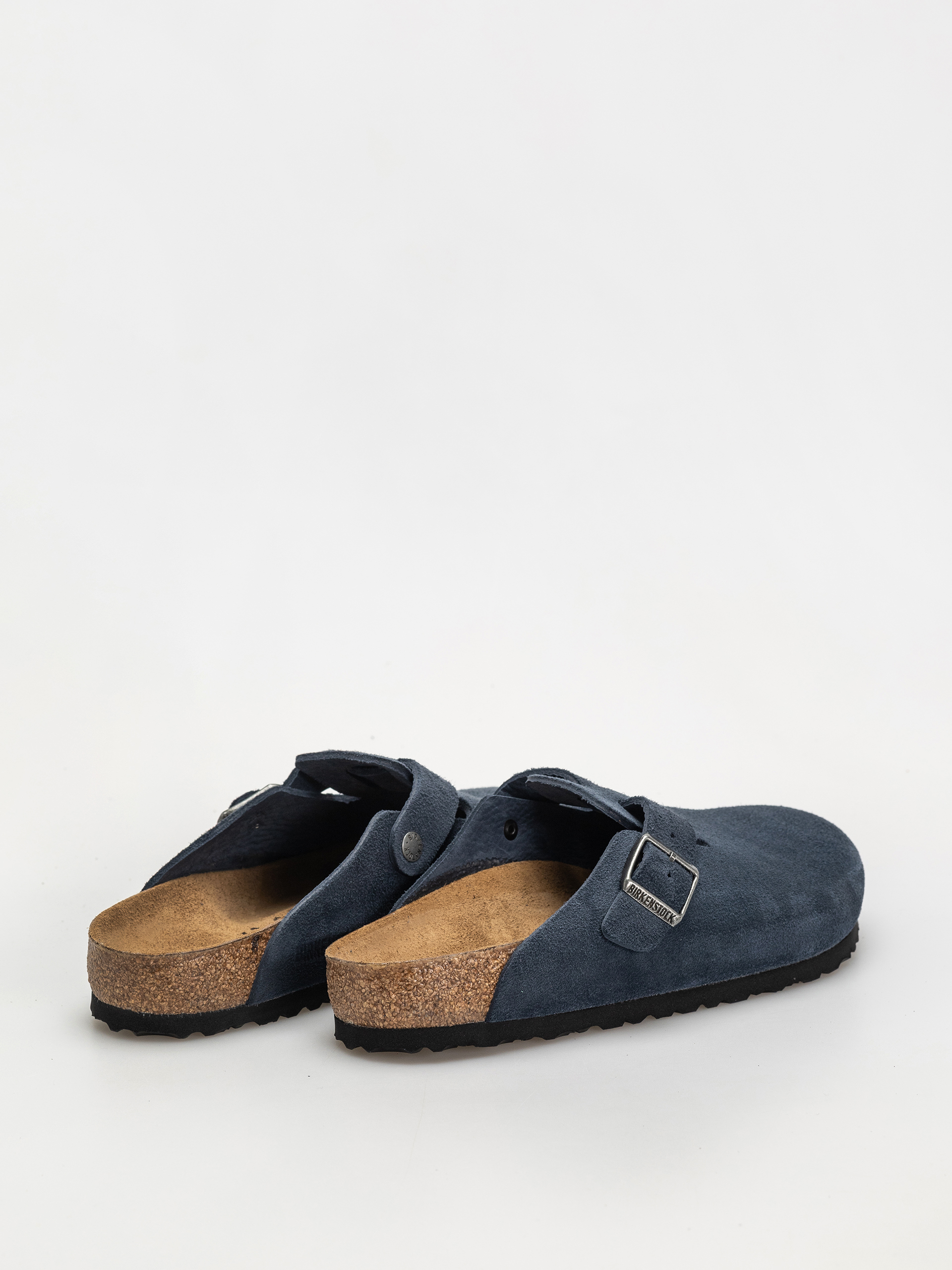Birkenstock Boston Suede Leather Regular Flip Flops (new navy)