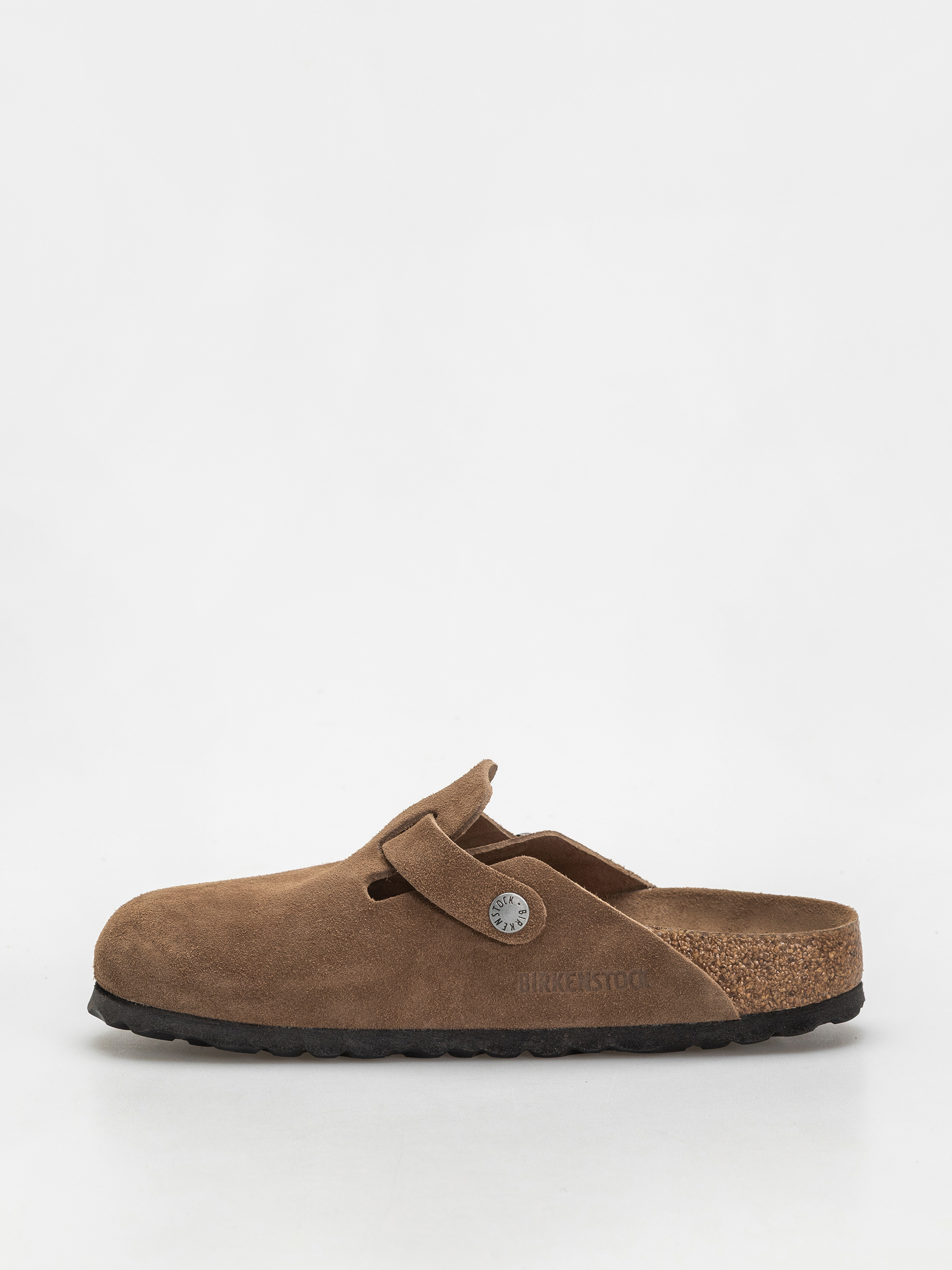 Birkenstock Boston SFB Suede Leather Narrow Wmn Flip Flops (dark tea)