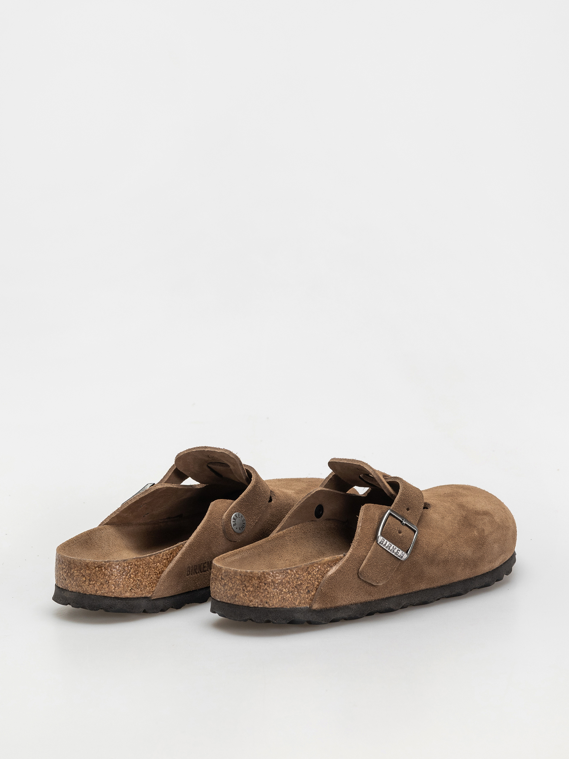 Birkenstock Boston SFB Suede Leather Narrow Wmn Flip Flops (dark tea)