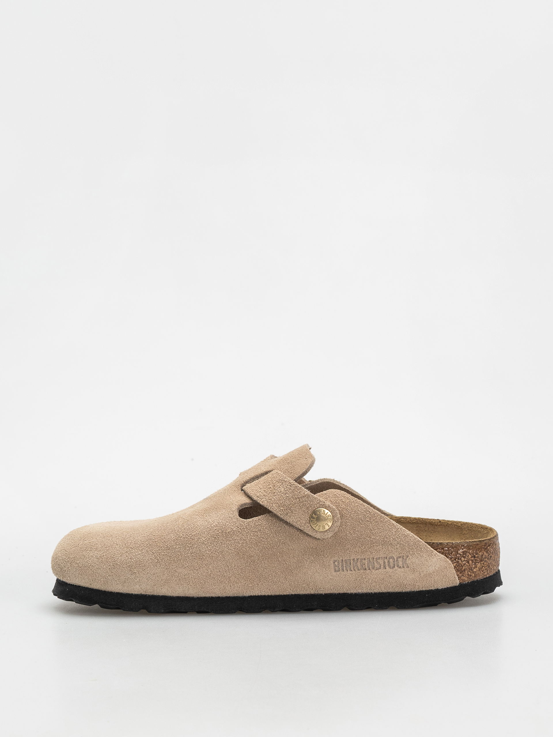 Birkenstock Boston Suede Leather Narrow Wmn Flip-flops (sandcastle)
