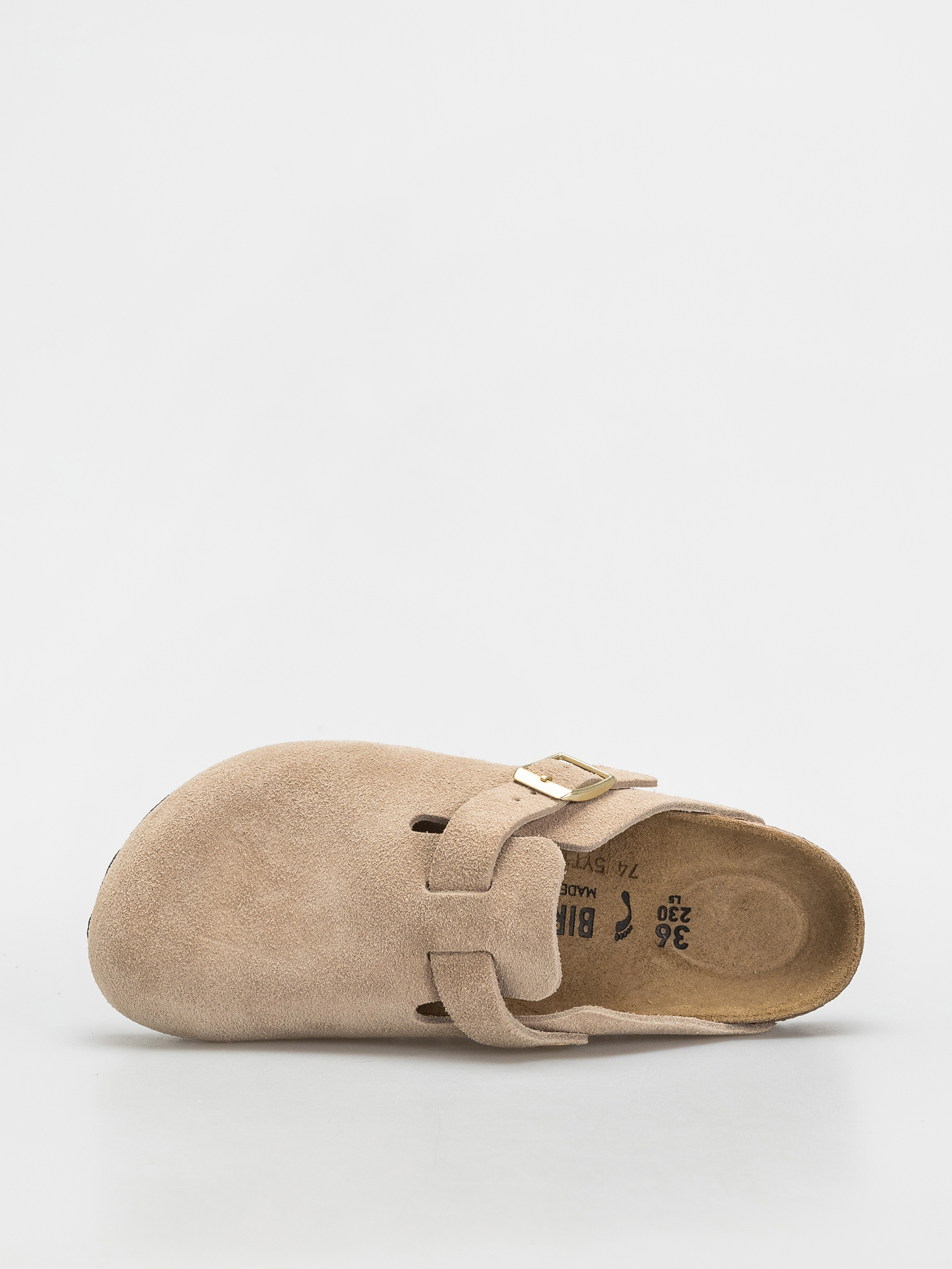 Birkenstock Boston Suede Leather Narrow Wmn Flip-flops - beige