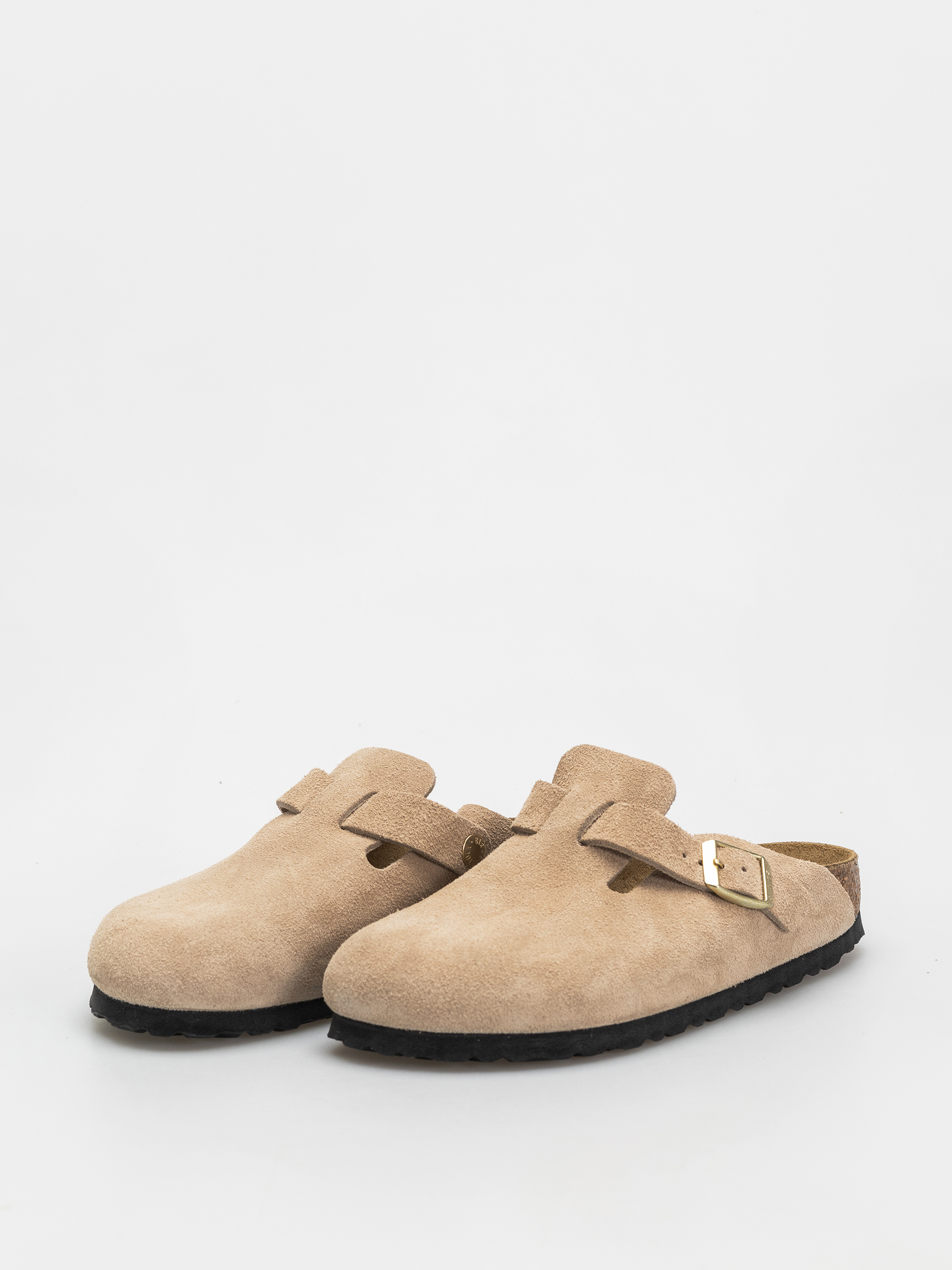 Birkenstock Boston Suede Leather Narrow Wmn Flip-flops (sandcastle)