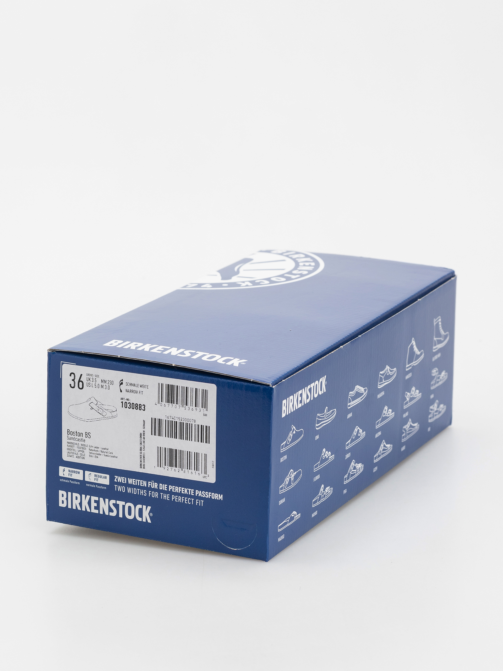 Birkenstock Boston Suede Leather Narrow Wmn Flip-flops (sandcastle)