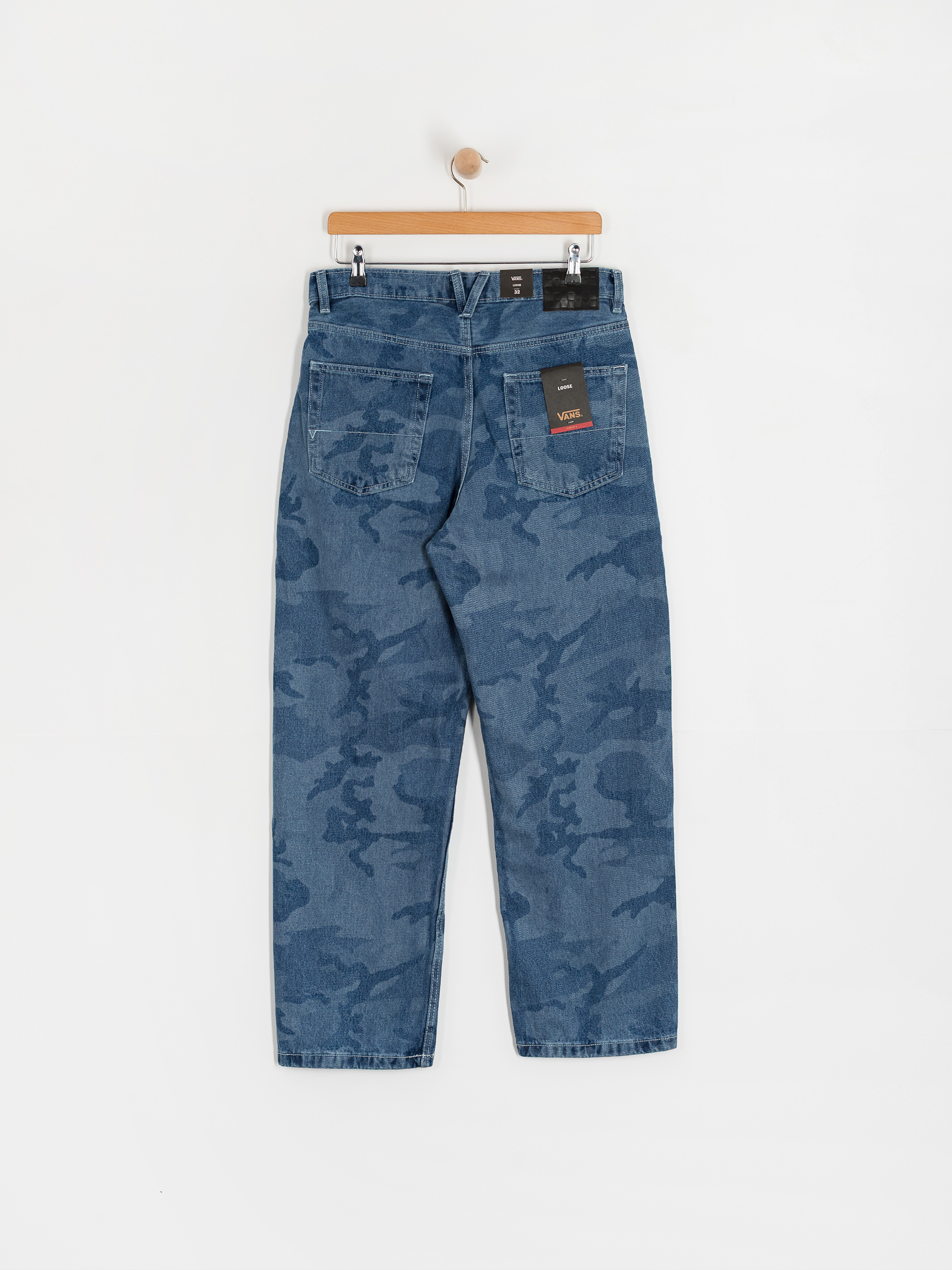 Vans Check 5 Loose Camo Printed Denim Hose (stonewash/blue)