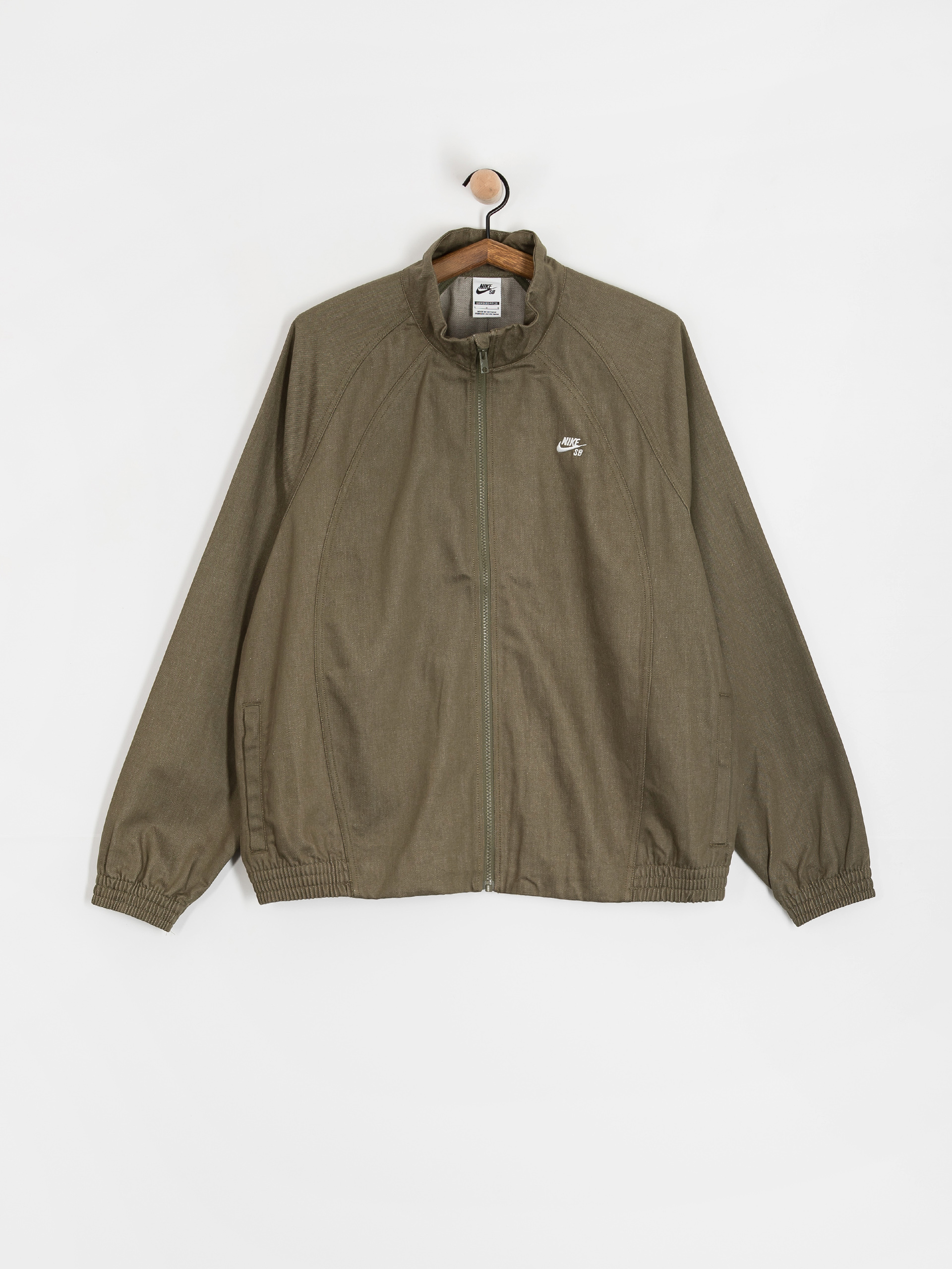 Nike SB Denim FZ Trak Jacket (medium olive/white)