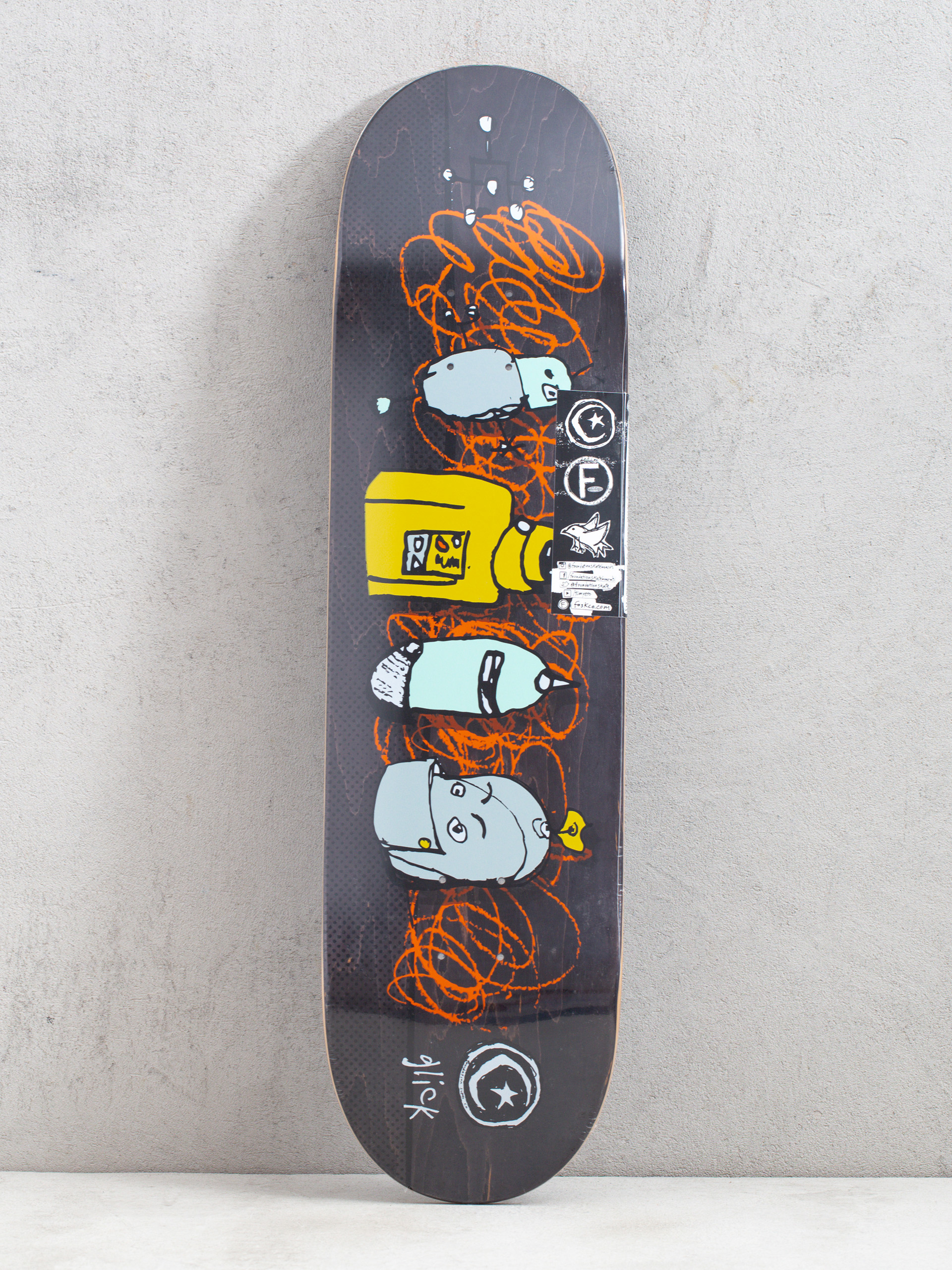 Foundation Glick Heads Deck (black/orange)