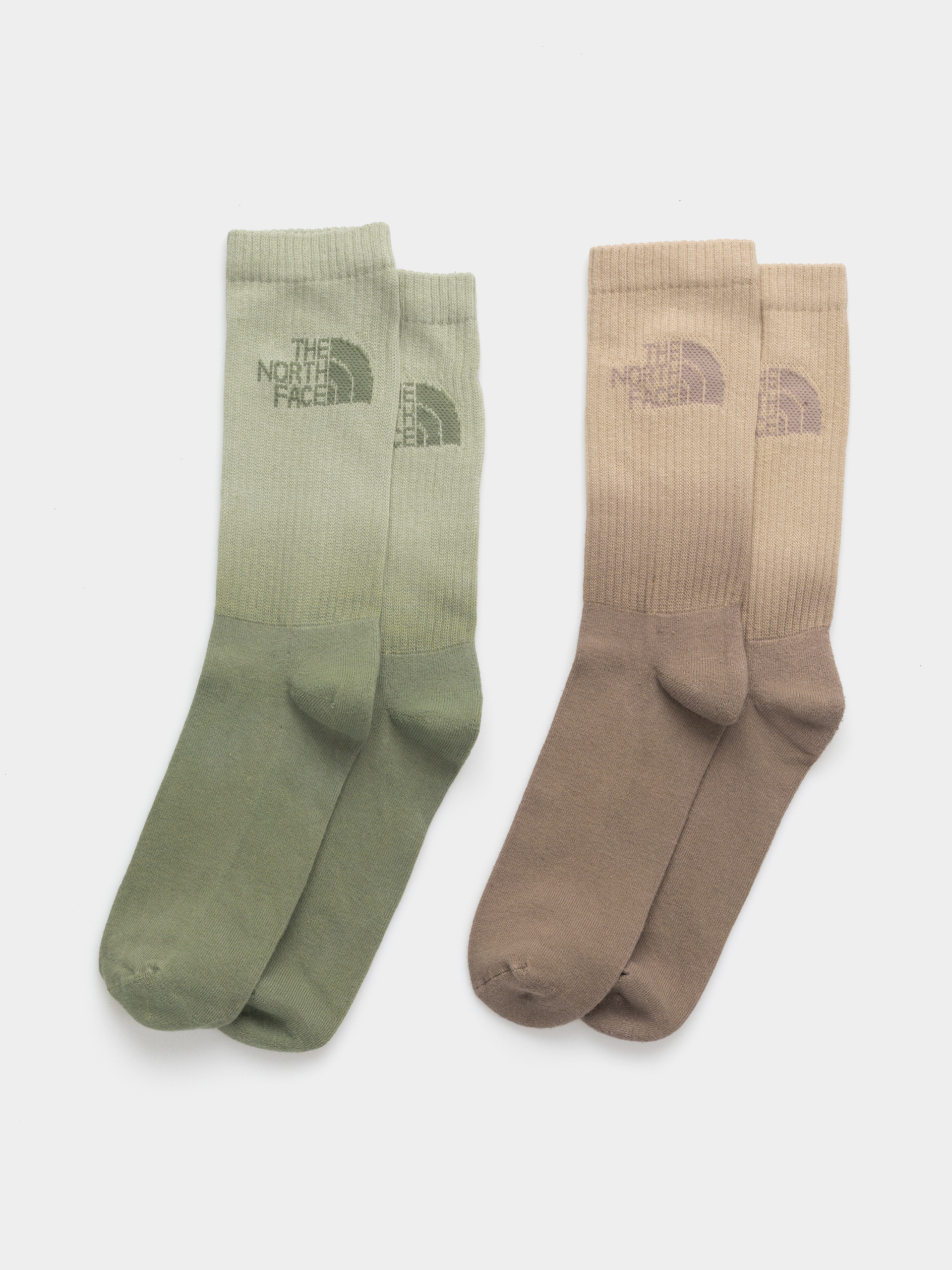 The North Face Everyday Crew Dip Dye 2P Socks (bark mist/slate moss/mo)