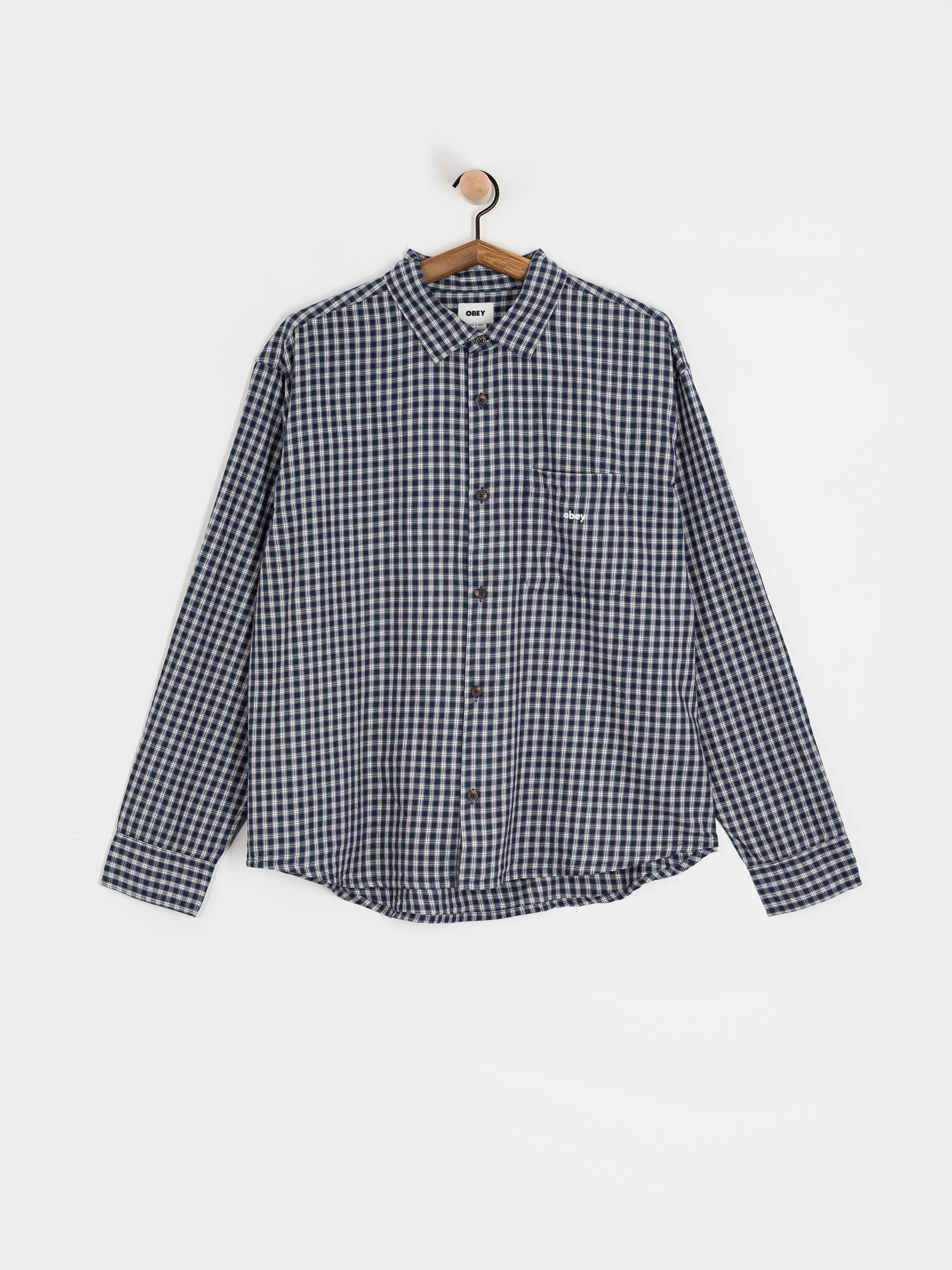 OBEY Bigwig Andy Woven Shirt (academy navy multi)