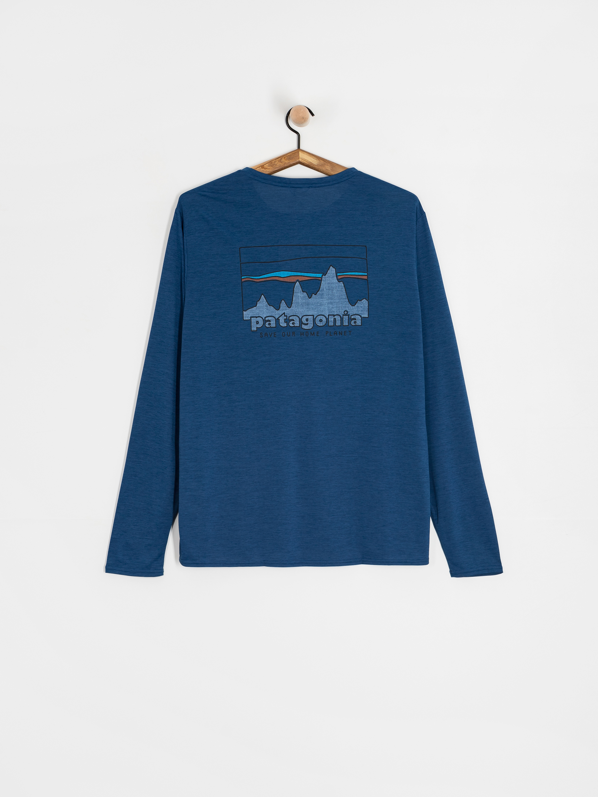 Patagonia Cap Cool Daily Graphic Longsleeve (73 skyline clement blue x-dye)