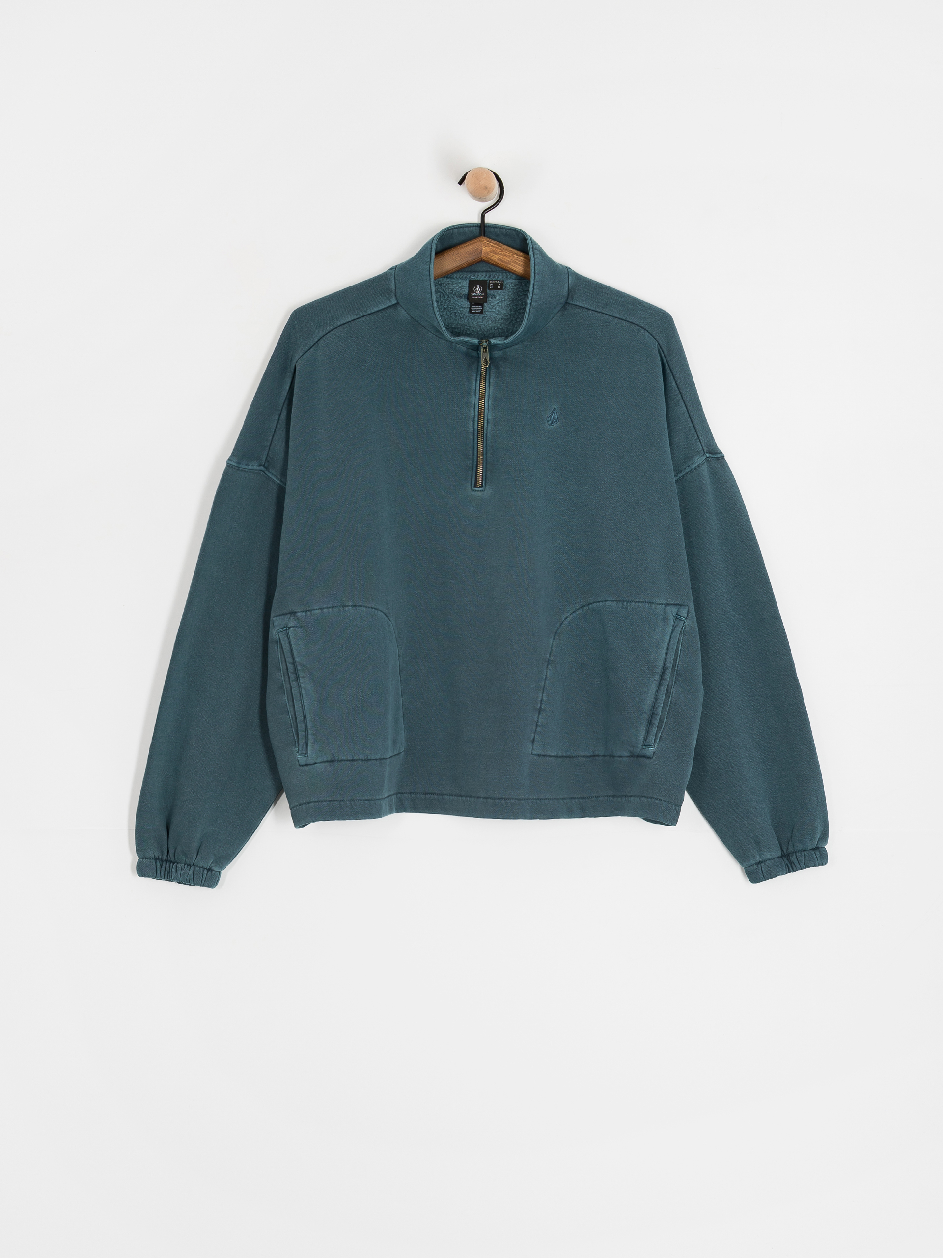 Volcom Stone Soft Quarter Zip Wmn Sweatshirt - green (emerald green)