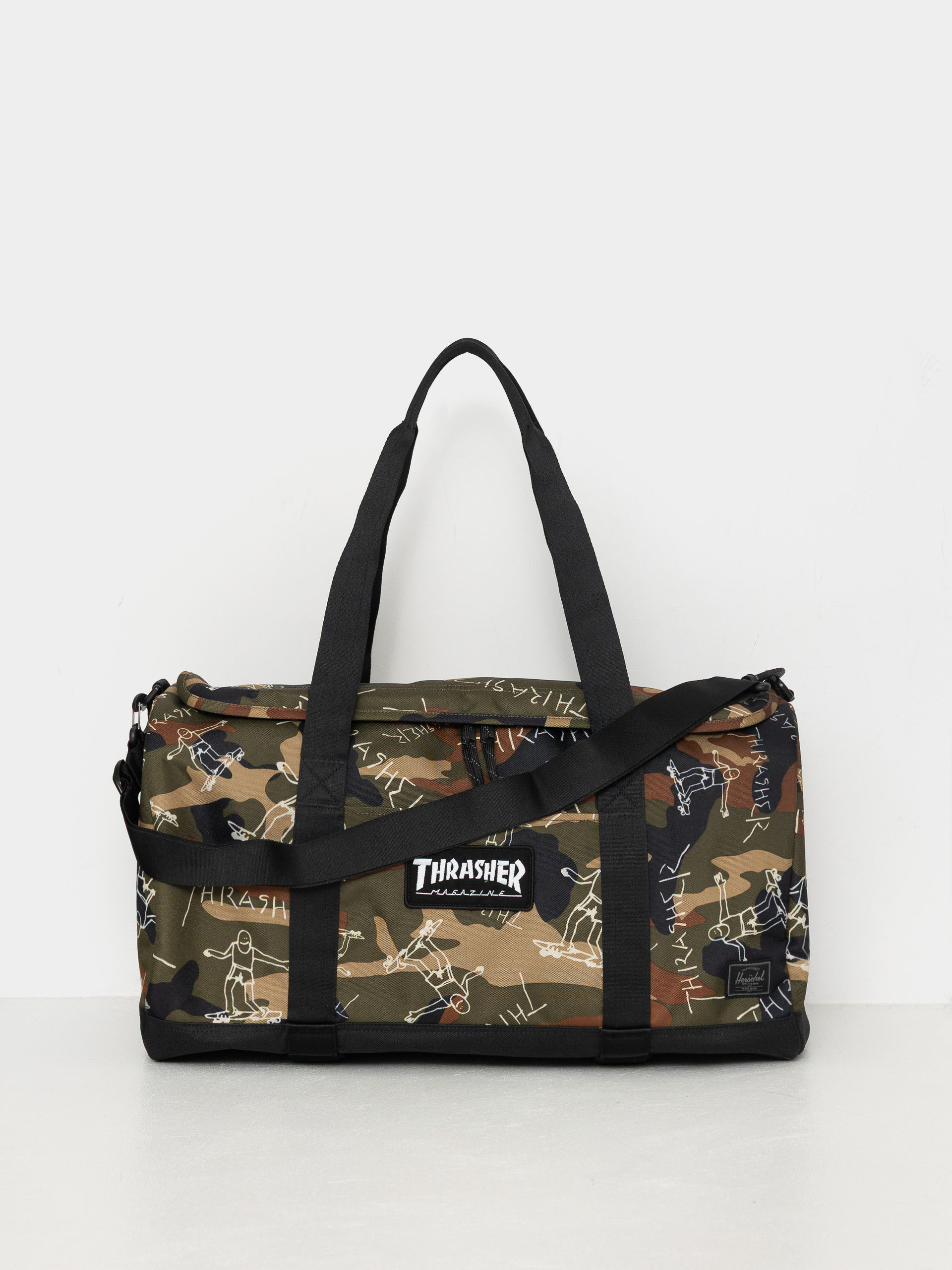 Herschel Supply Co. X Thrasher Gonz Heritage Skate Duffle Bag (woodland camo)