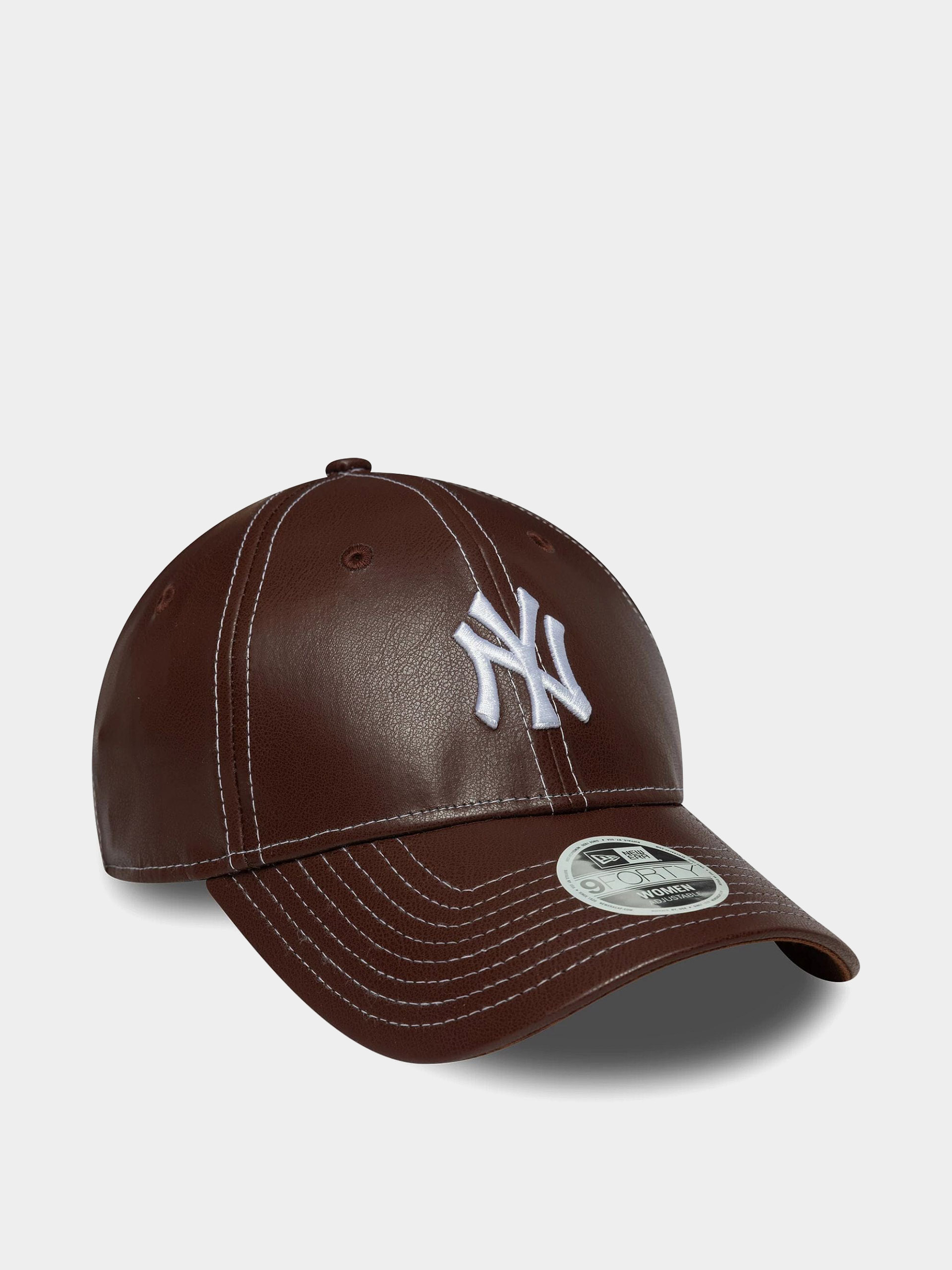 New Era Cap Topstitch Pu 9Forty New York Yankees Wmn (brown)