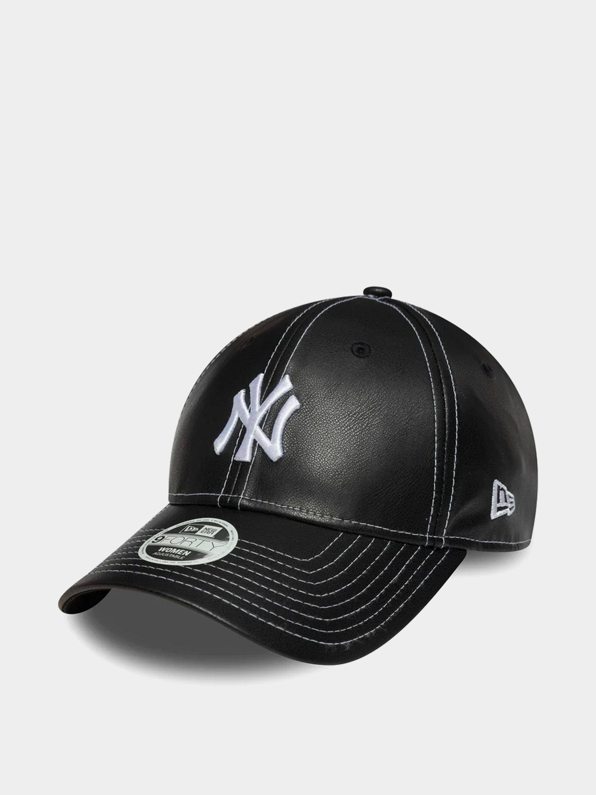 New Era Cap Topstitch Pu 9Forty New York Yankees Wmn (black)