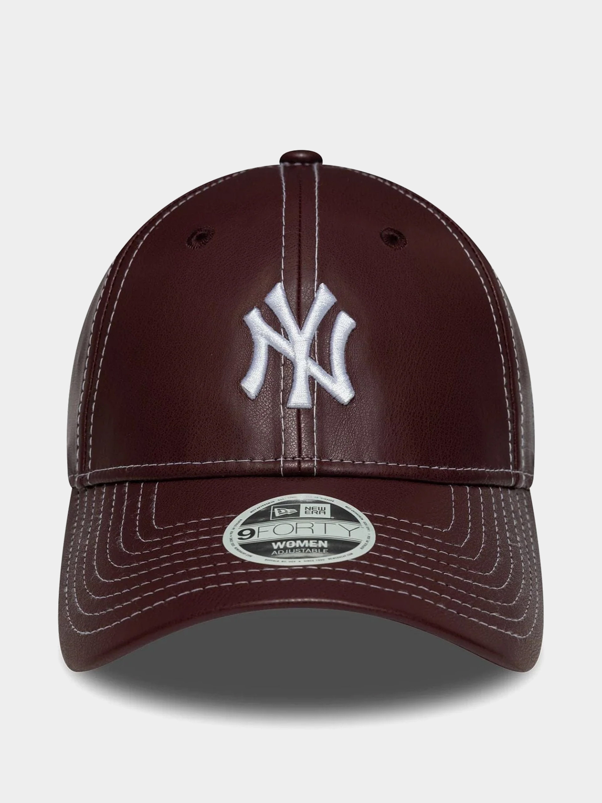 New Era Cap Topstitch Pu 9Forty New York Yankees Wmn (burgundy)