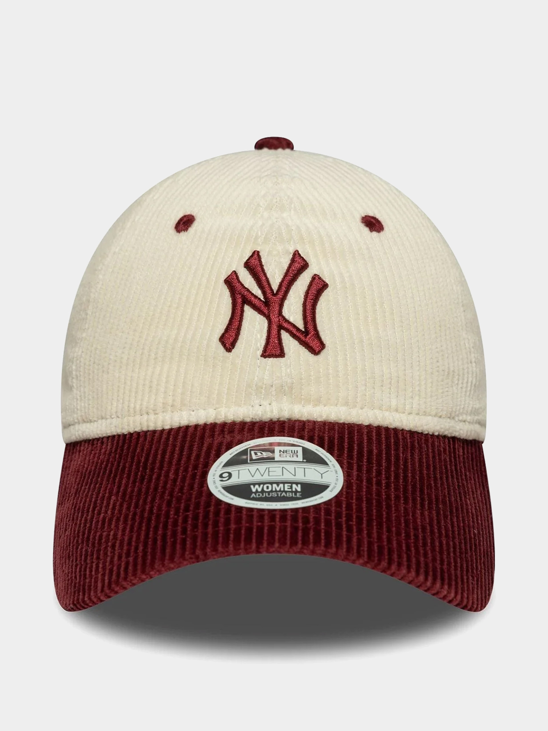 New Era Cap Block Cord 9Twenty New York Yankees Wmn (light cream/burgundy)