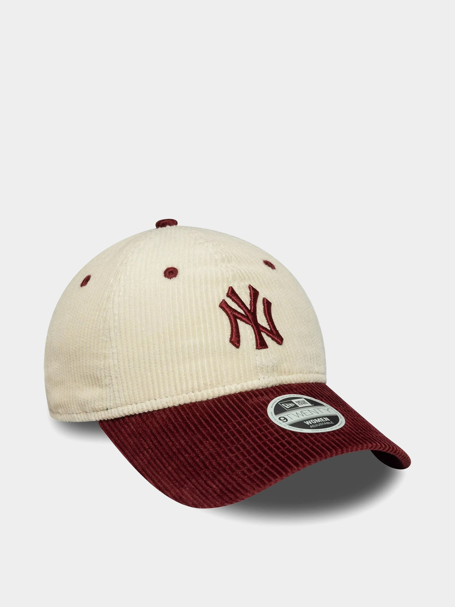 New Era Cap Block Cord 9Twenty New York Yankees Wmn (light cream/burgundy)