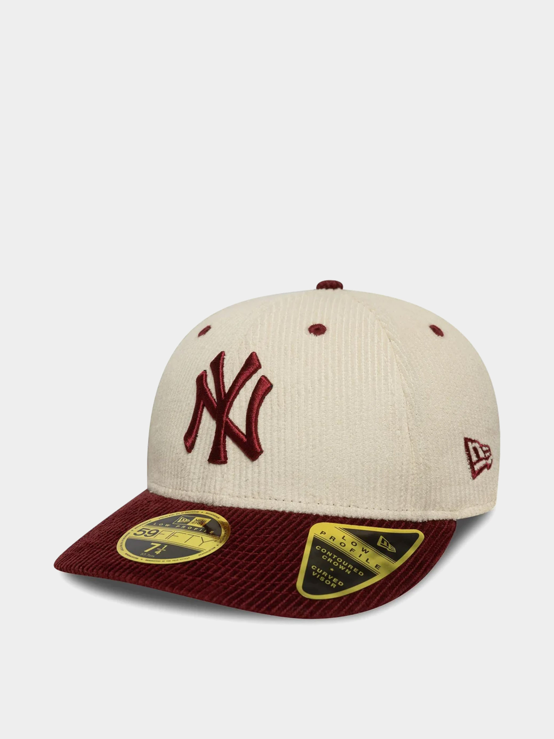 New Era Cap Mlb Cord 59Fifty Lp New York Yankees (light cream/burgundy)