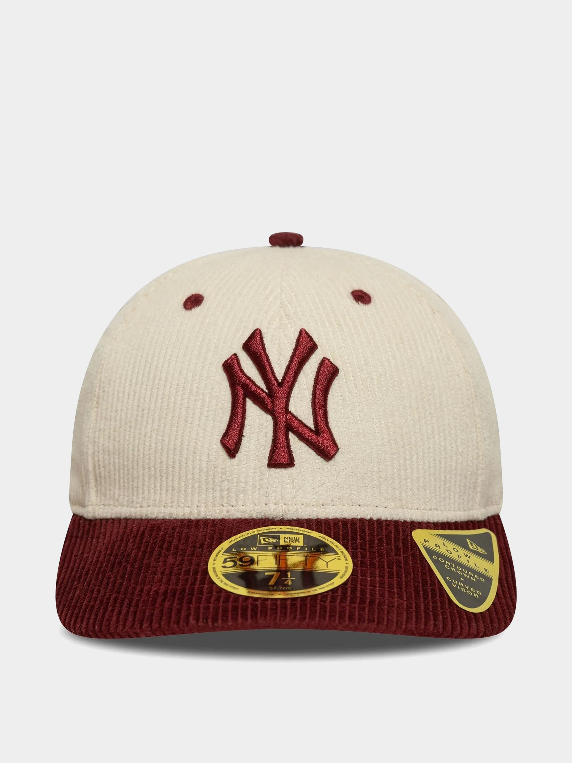 New Era Cap Mlb Cord 59Fifty Lp New York Yankees (light cream/burgundy)