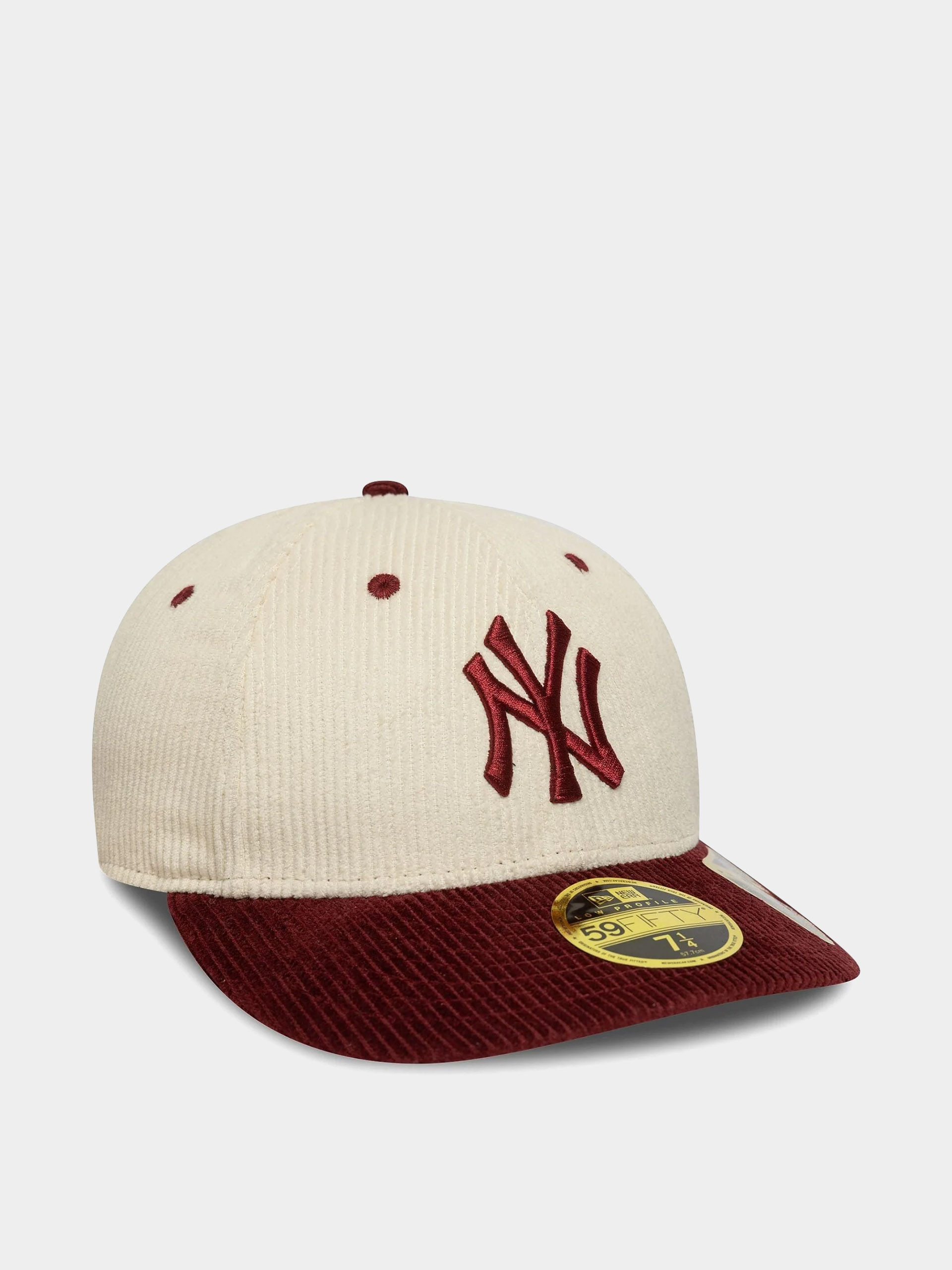 New Era Cap Mlb Cord 59Fifty Lp New York Yankees (light cream/burgundy)