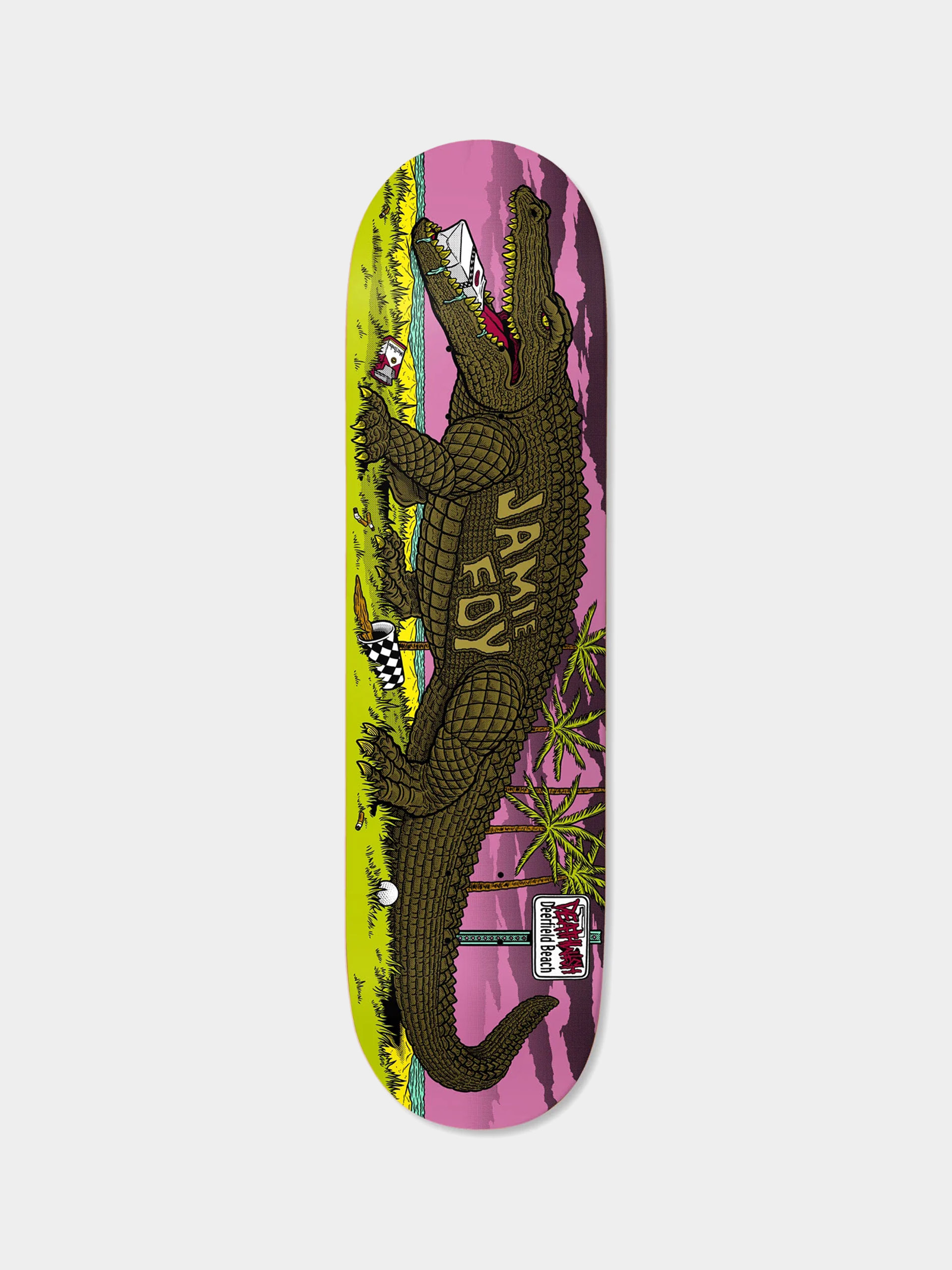 Deathwish Deck Deerfield Mascot (pink/green)
