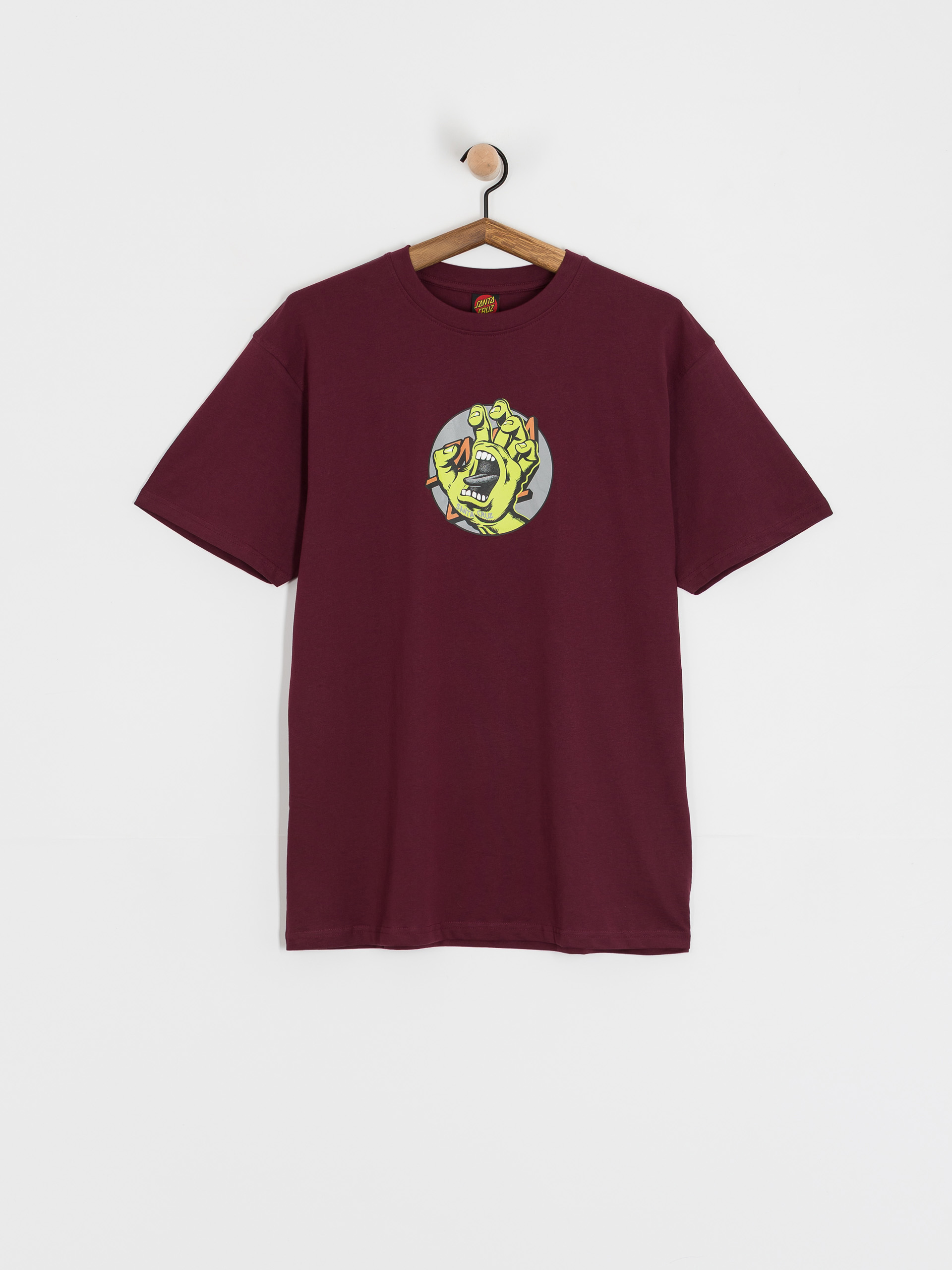 Santa Cruz Hand Dot Front T-Shirt (dark cherry)