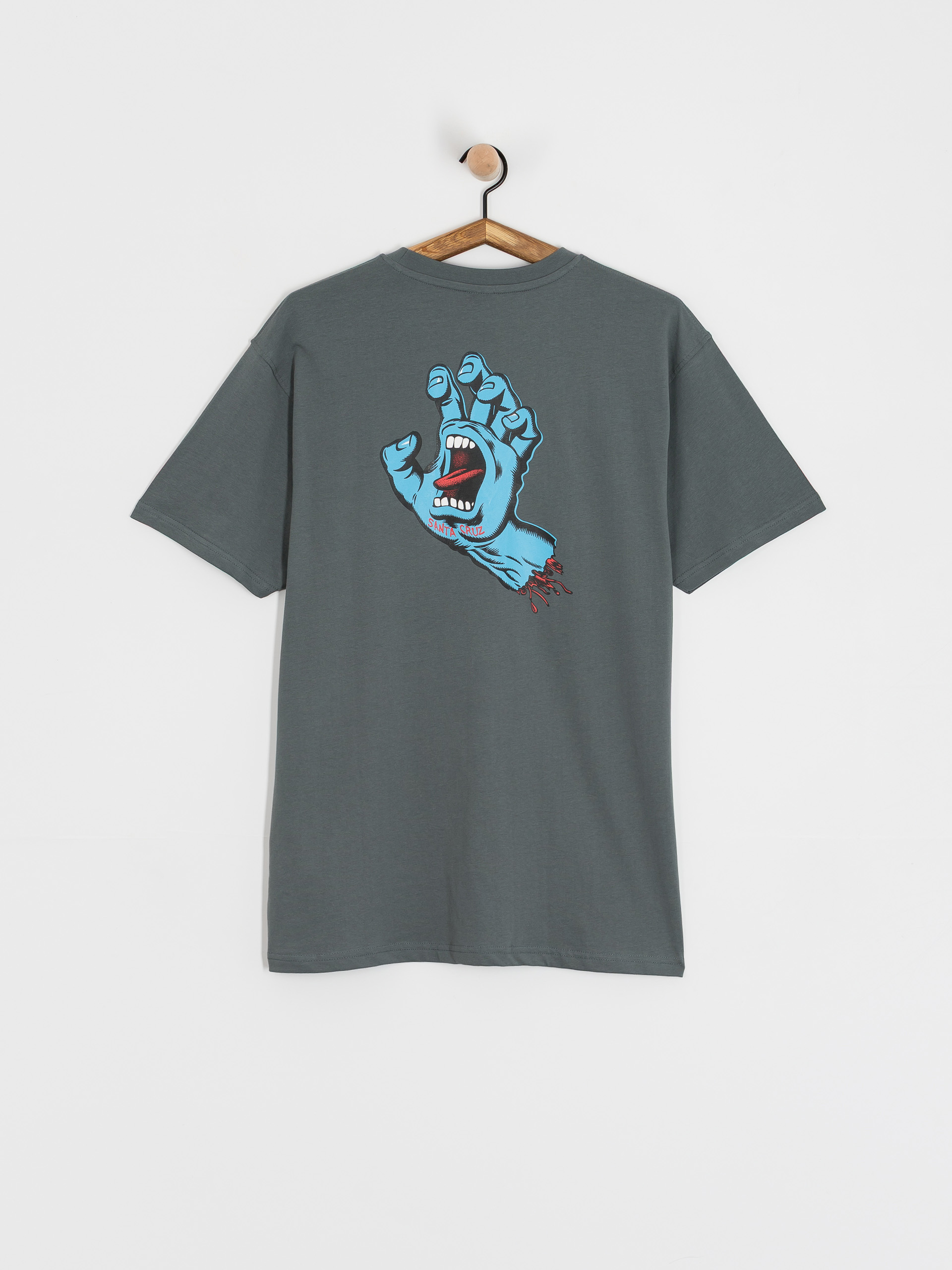 Santa Cruz Screaming Hand Chest T-Shirt - grey (storm grey)