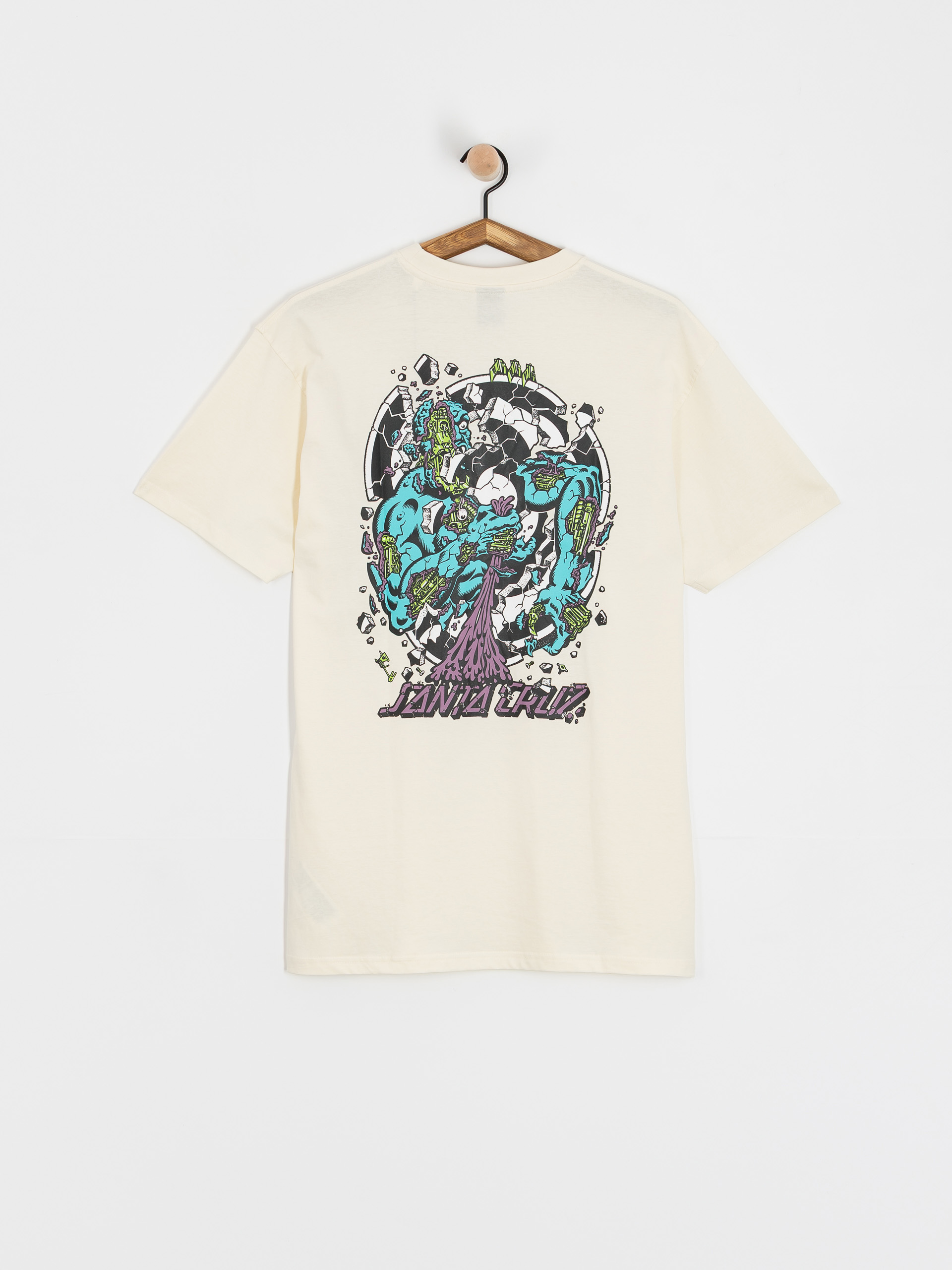 Santa Cruz Roskopp Dissect Strip T-Shirt (unbleached cotton)