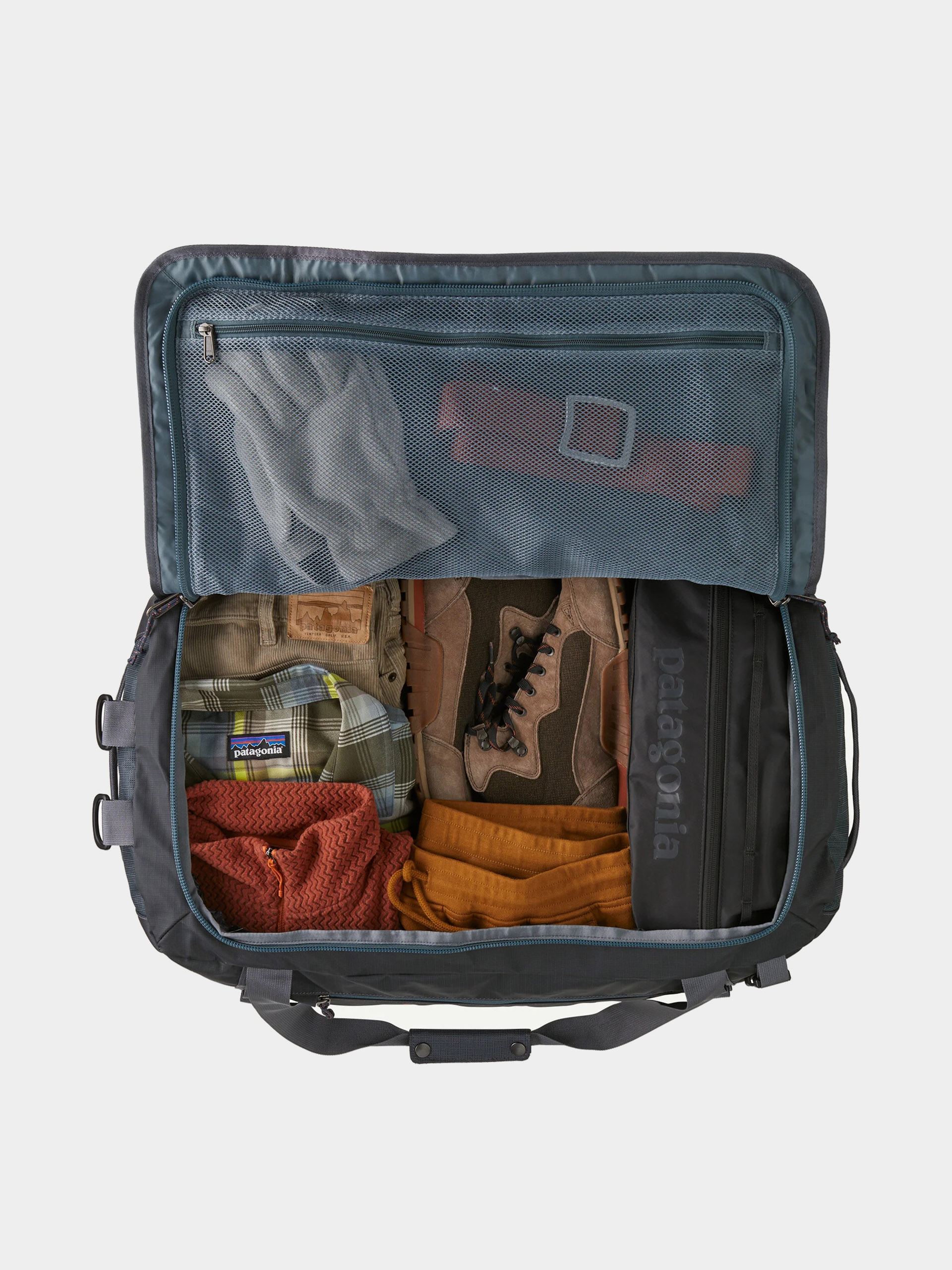 Patagonia Bag Black Hole Duffel 55L (smolder blue w/amanita red)