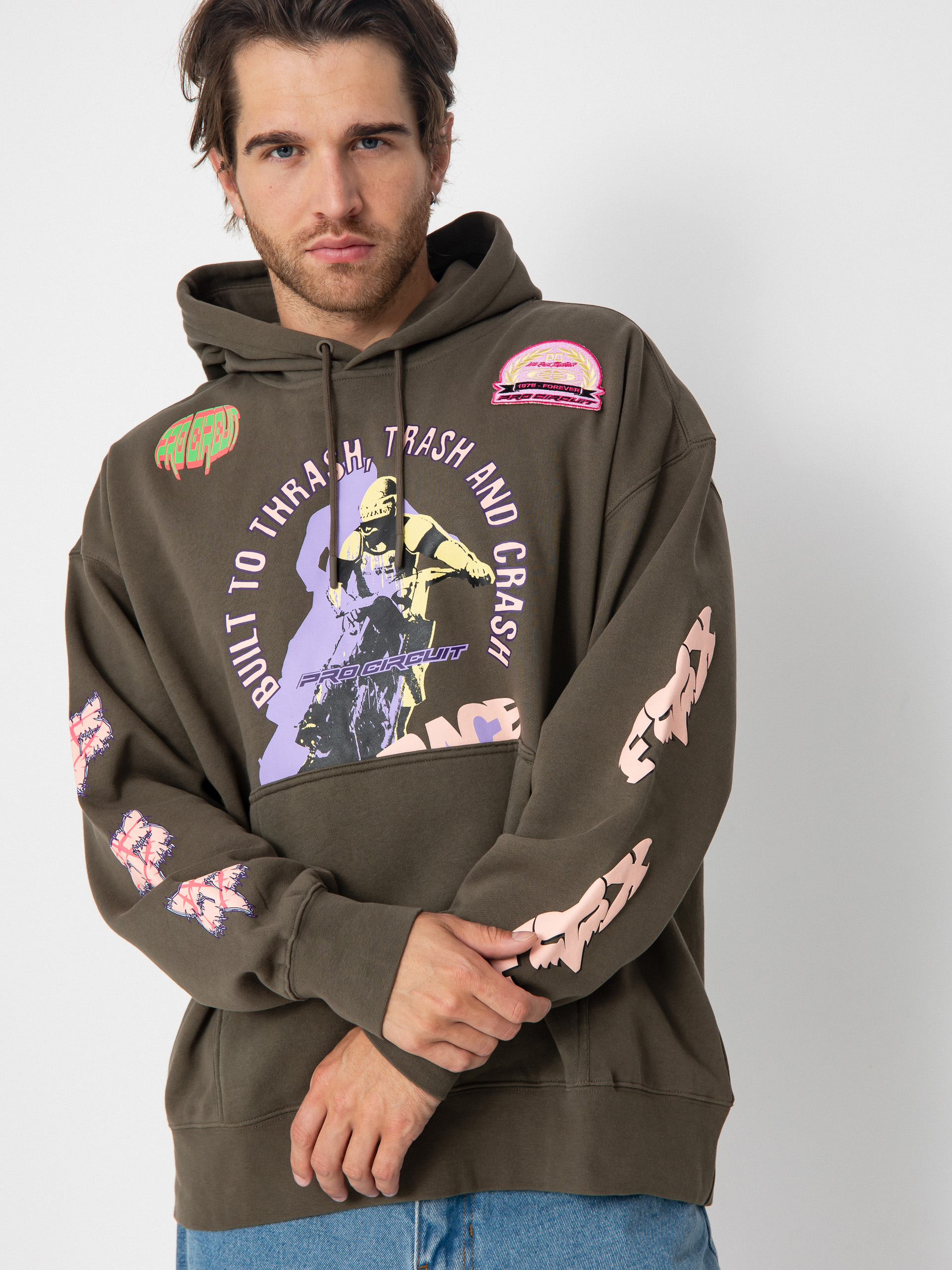 Fox Pro Circuit Oversized HD Hoodie - brown (military)