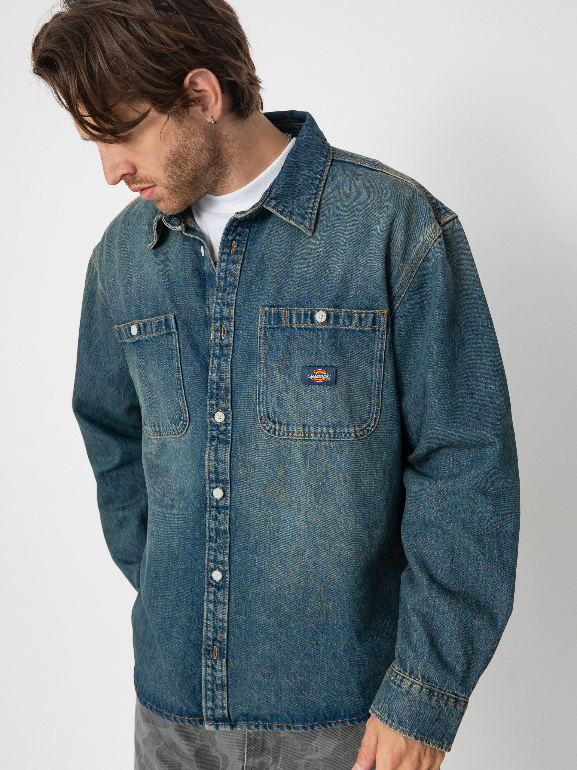 Dickies Mechanic Hemd (khaki tinted blue)