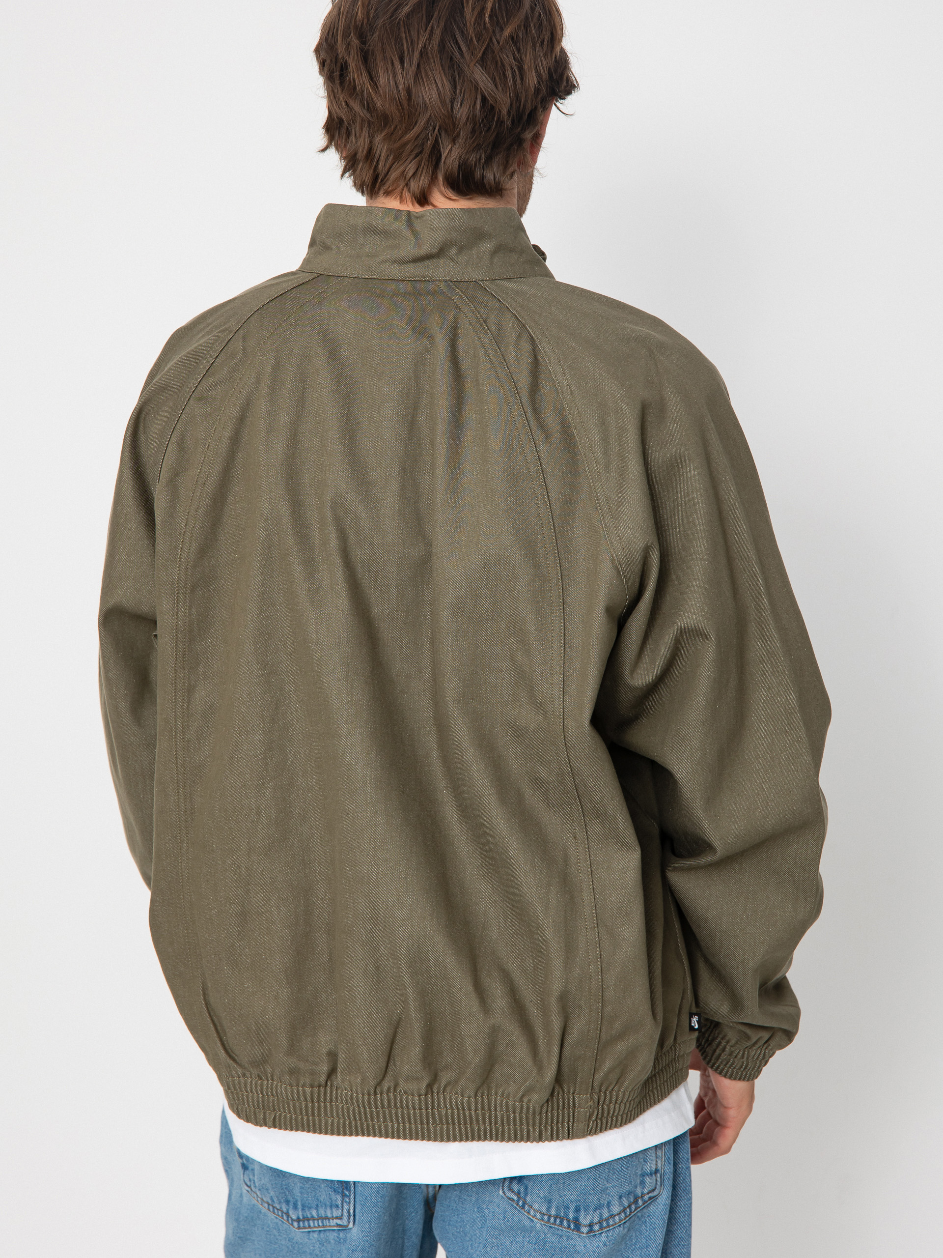 Nike SB Denim FZ Trak Jacket (medium olive/white)
