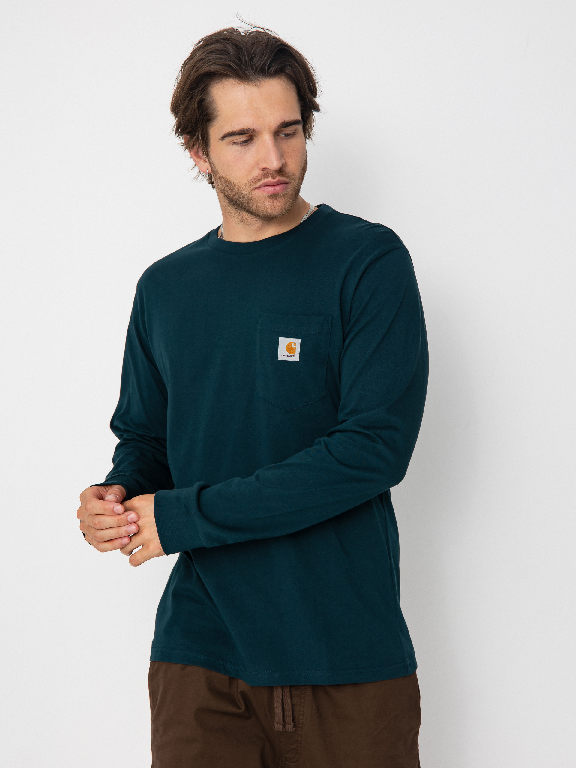 Carhartt WIP Pocket Longsleeve (deep lagoon)