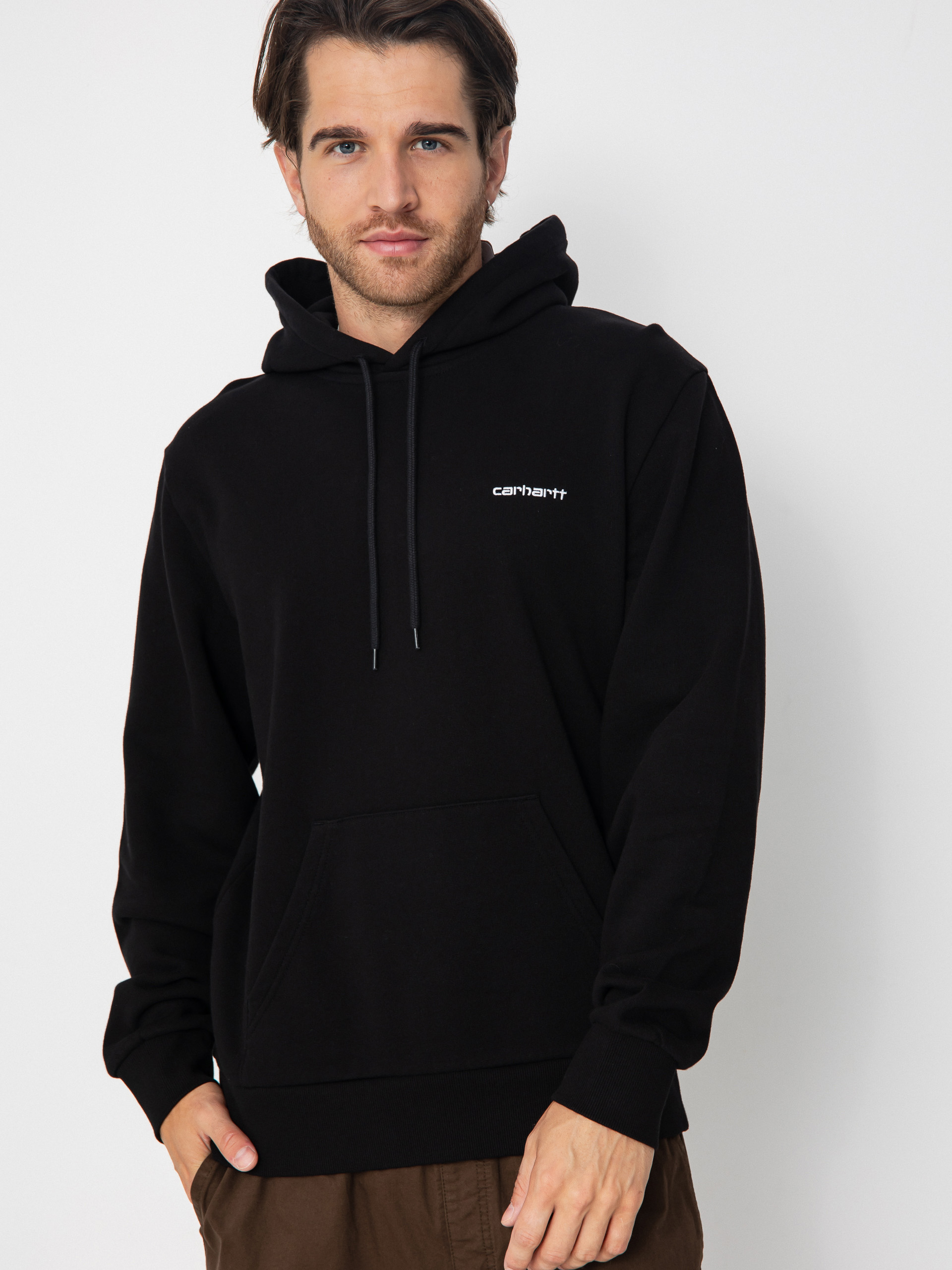Carhartt WIP Script Embroidery HD Hoodie (black/white)