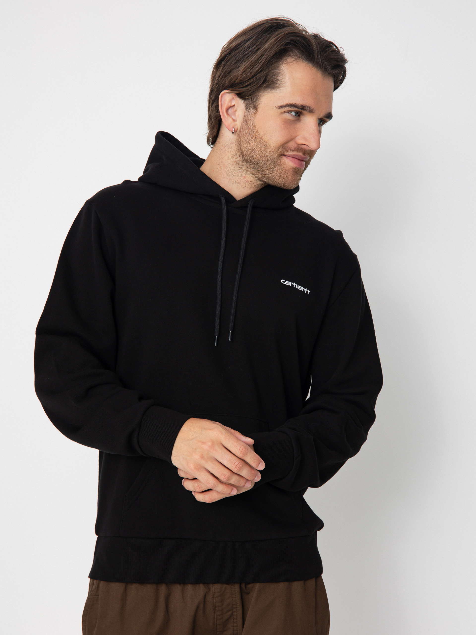 Carhartt WIP Script Embroidery HD Hoodie (black/white)