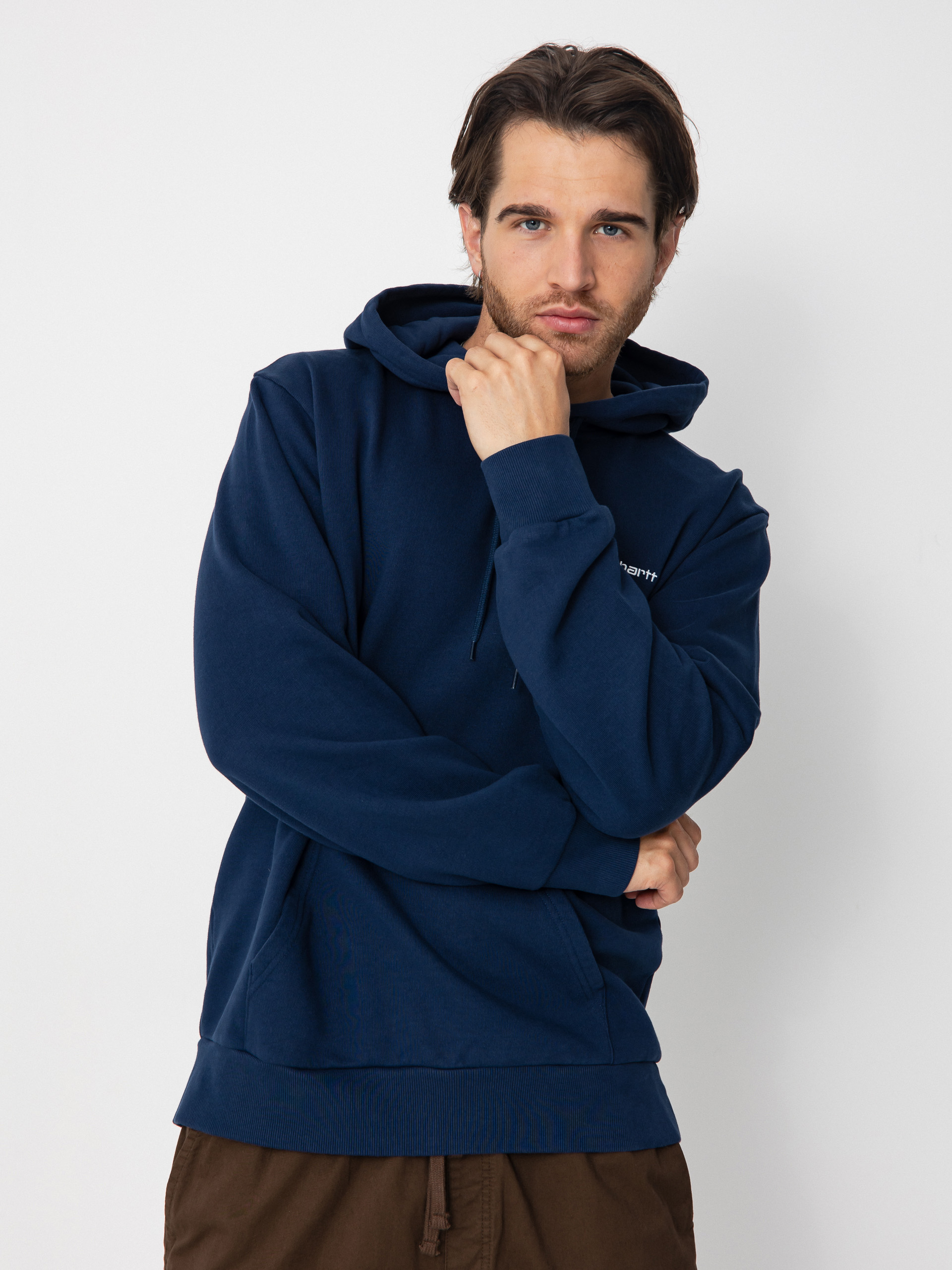 Carhartt WIP Script Embroidery HD Hoodie (jupiter/white)