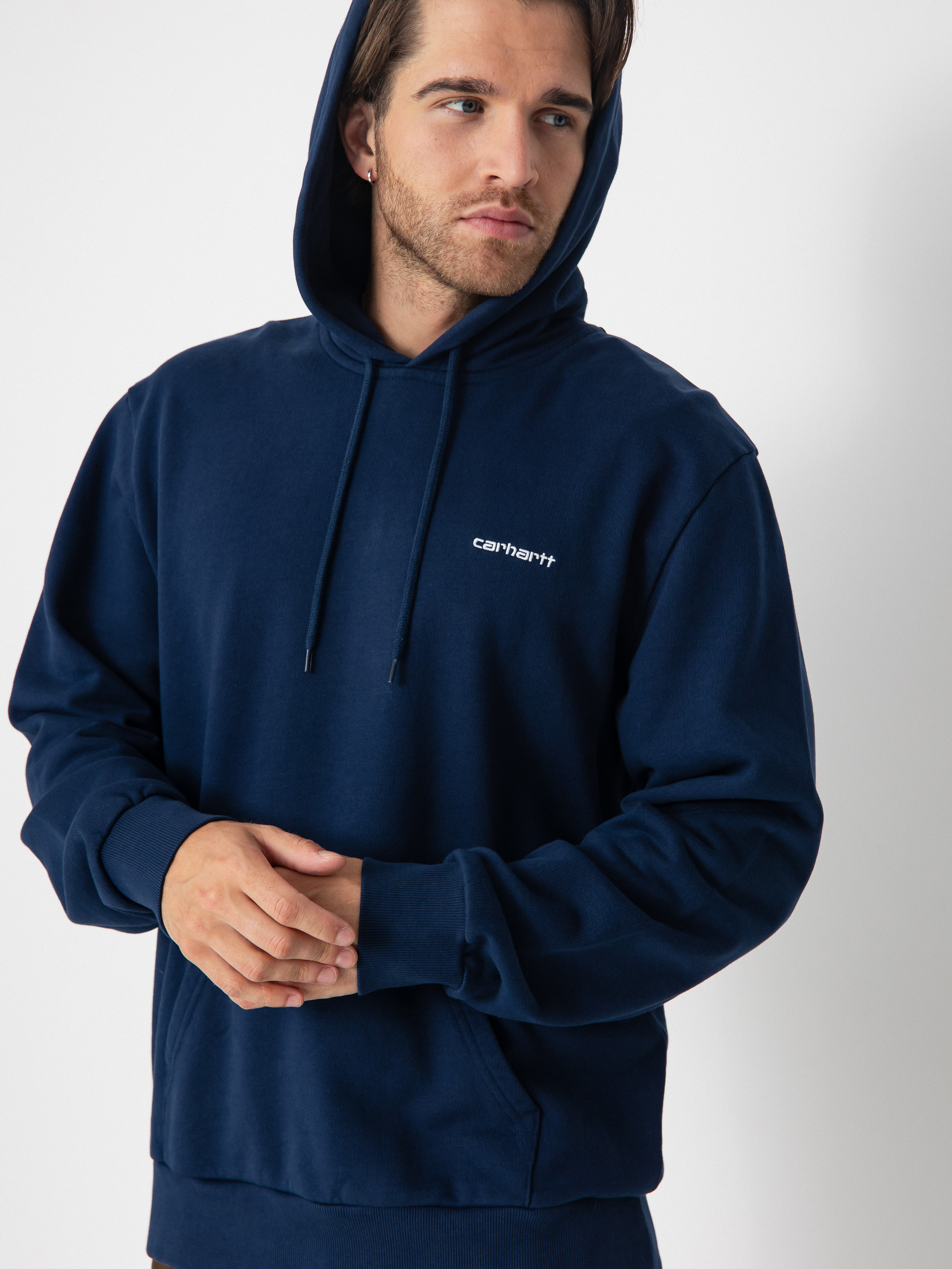 Carhartt WIP Script Embroidery HD Hoodie (jupiter/white)