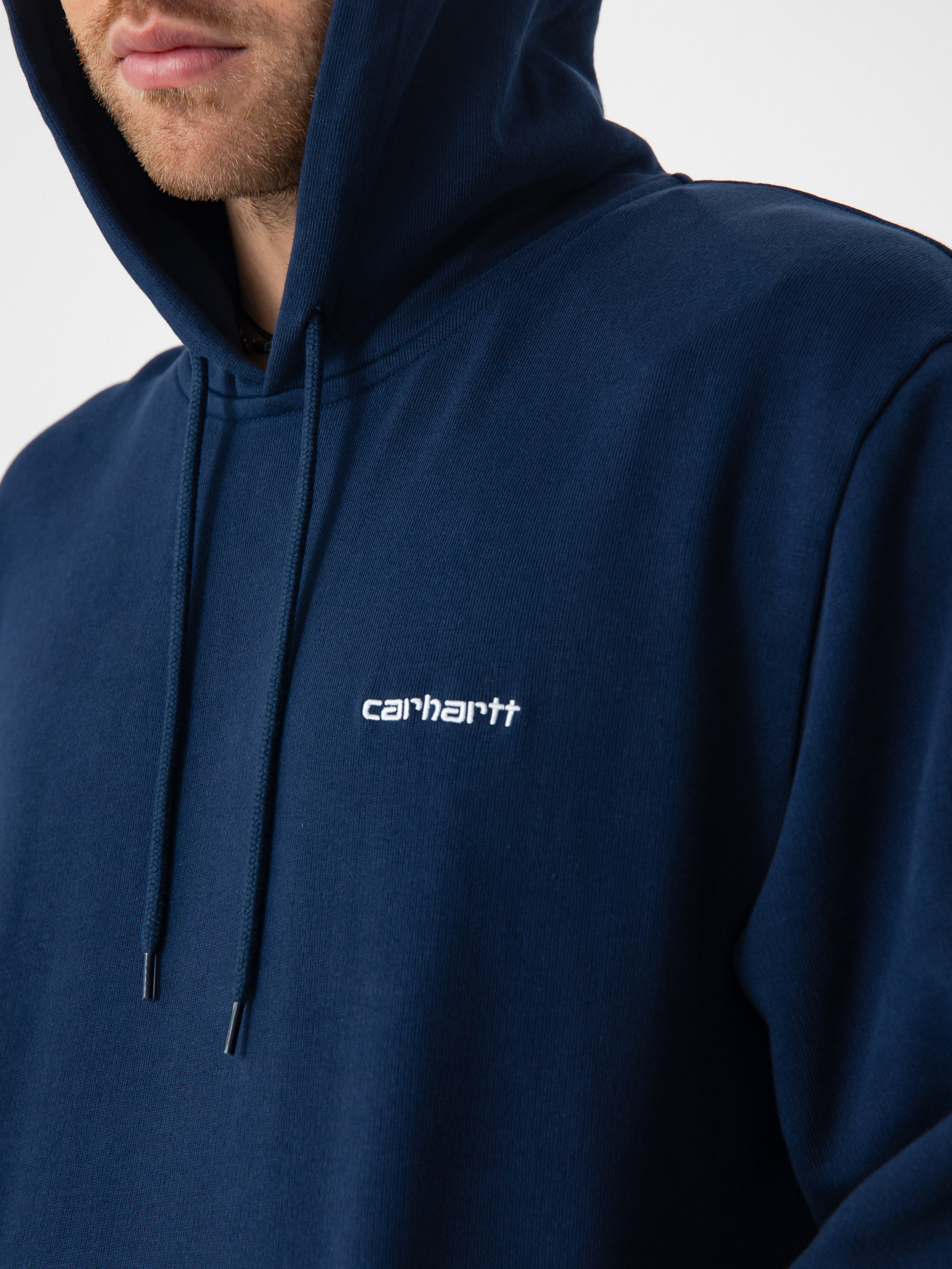 Carhartt WIP Script Embroidery HD Hoodie (jupiter/white)