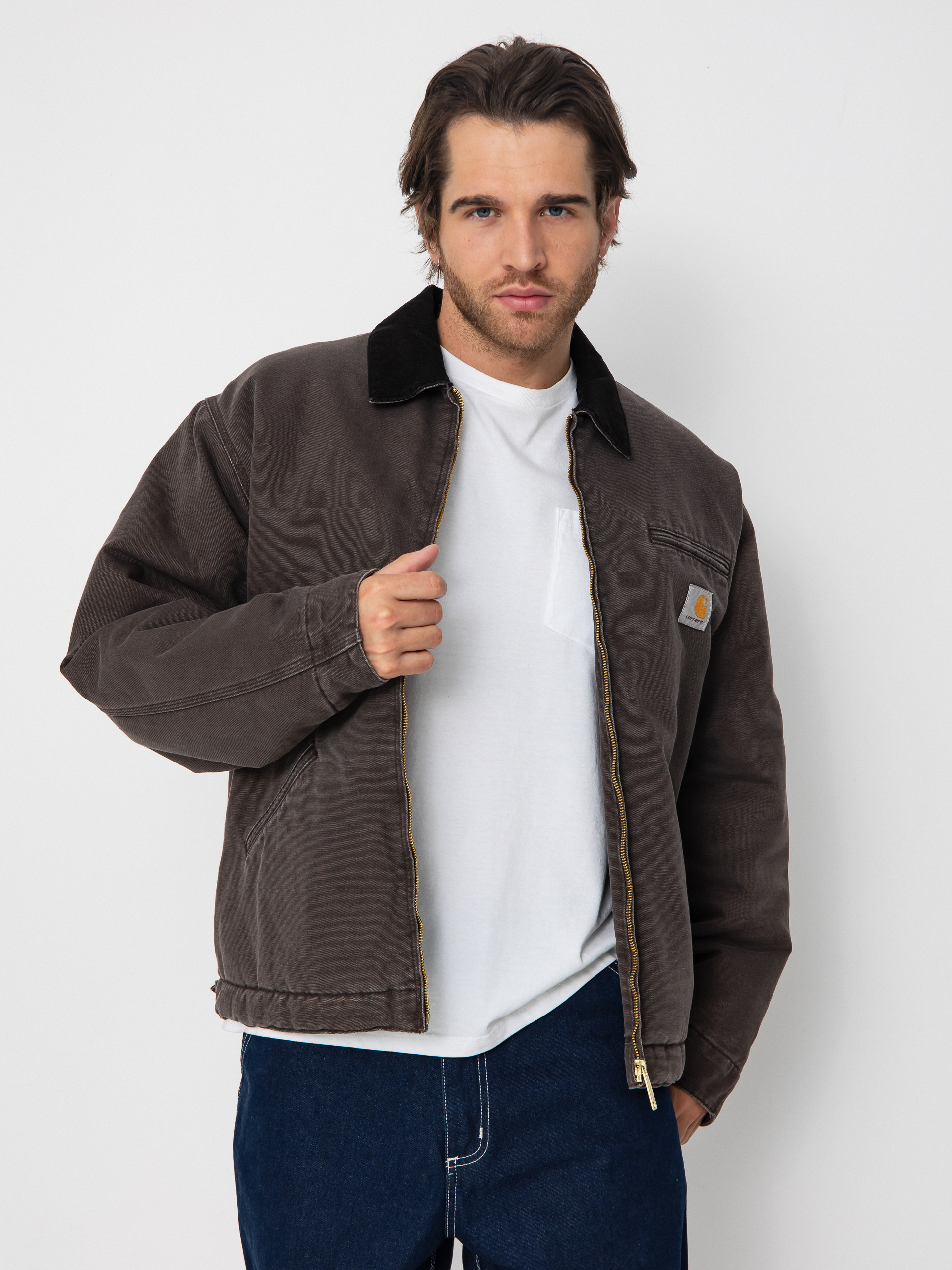 Carhartt WIP OG Detroit Jacket (tobacco/black/stone canvas)