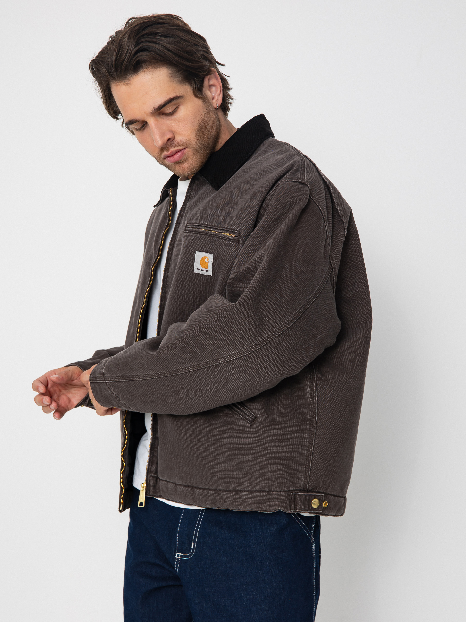 Carhartt WIP OG Detroit Jacket (tobacco/black/stone canvas)